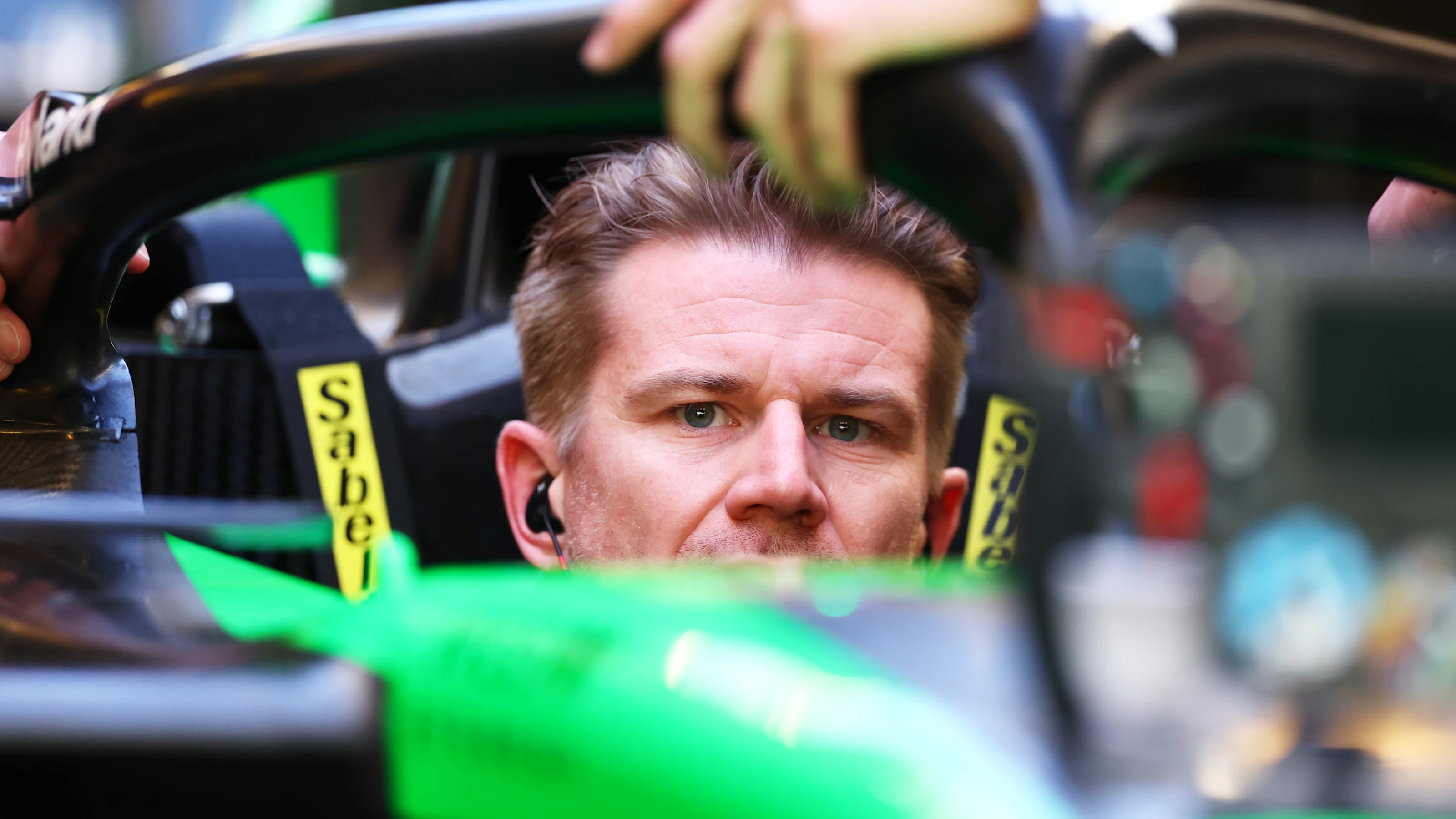 ABU DHABI, UNITED ARAB EMIRATES - DECEMBER 10: Nico Hulkenberg of Germany and Stake F1 Team Kick