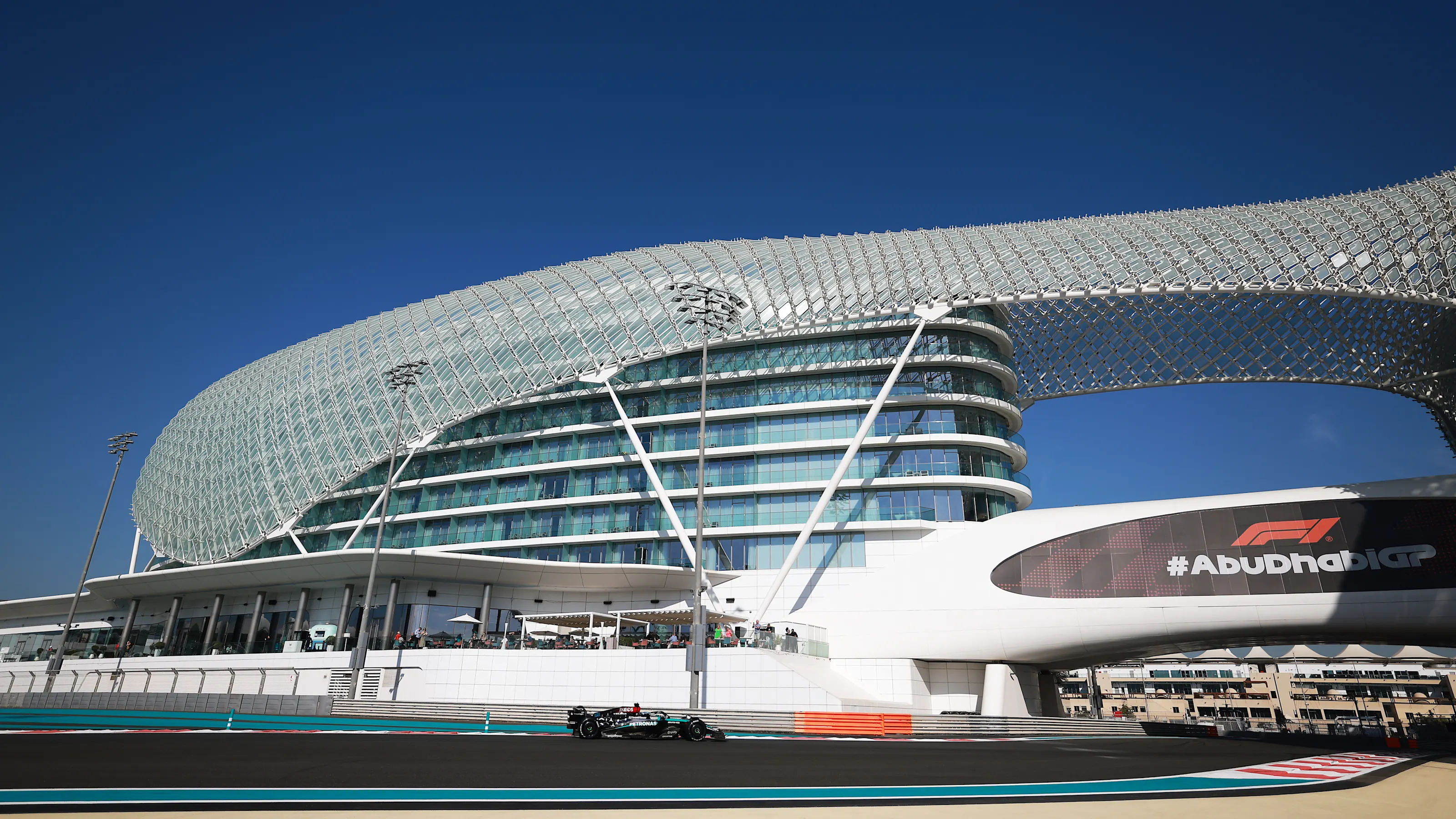 ABU DHABI, UNITED ARAB EMIRATES - DECEMBER 10: George Russell of Great Britain driving the (63)
