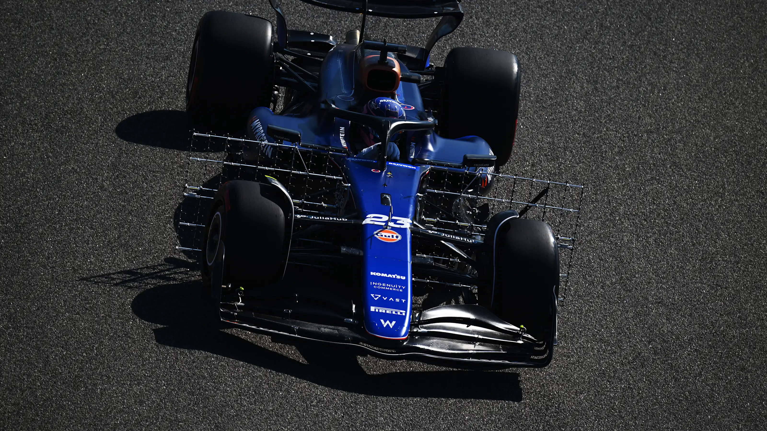 BAHRAIN, BAHRAIN - FEBRUARY 21: Alexander Albon of Thailand driving the (23) Williams FW46 Mercedes