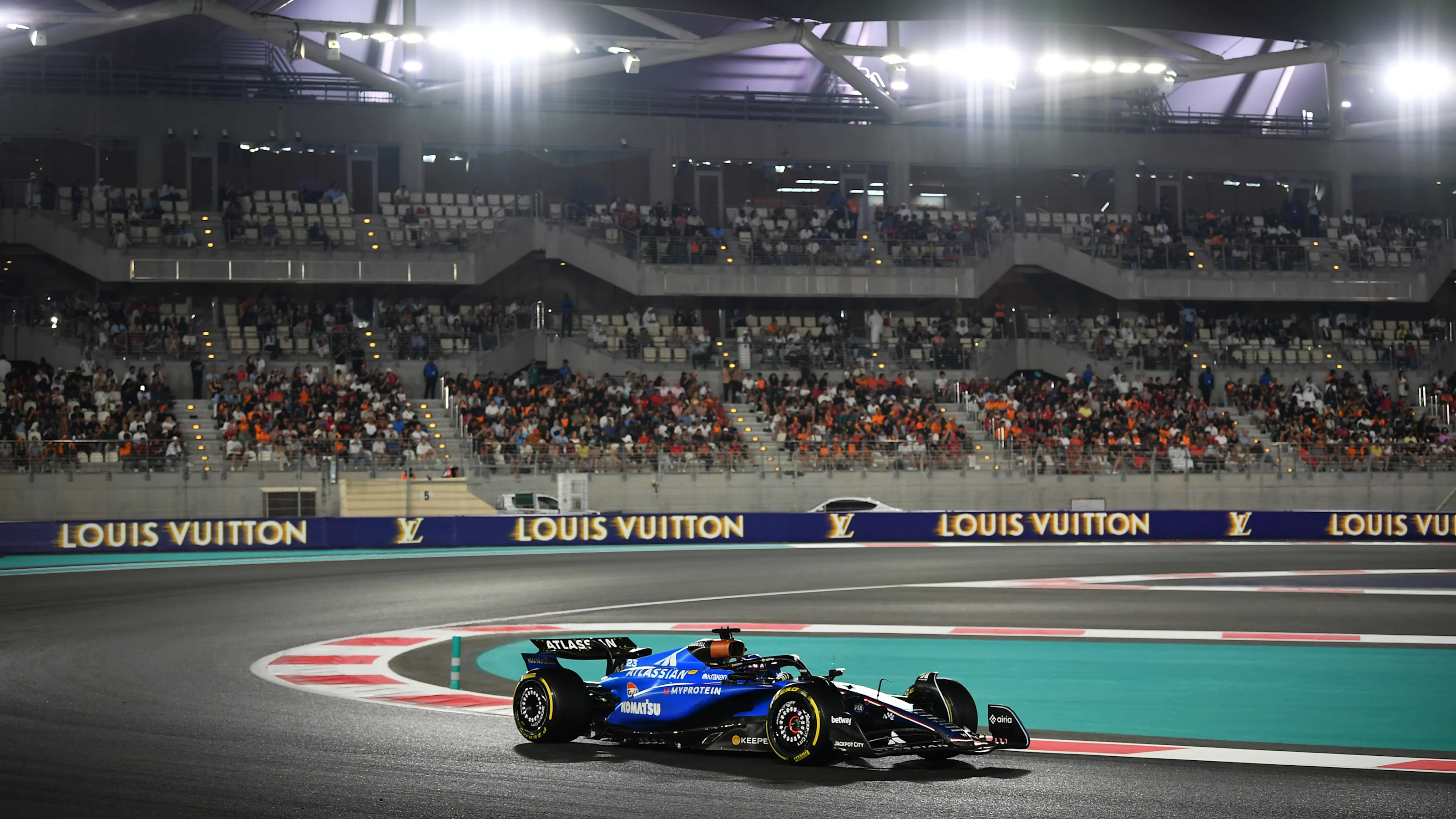 ABU DHABI, UNITED ARAB EMIRATES - DECEMBER 07: Alexander Albon of Thailand driving the (23)