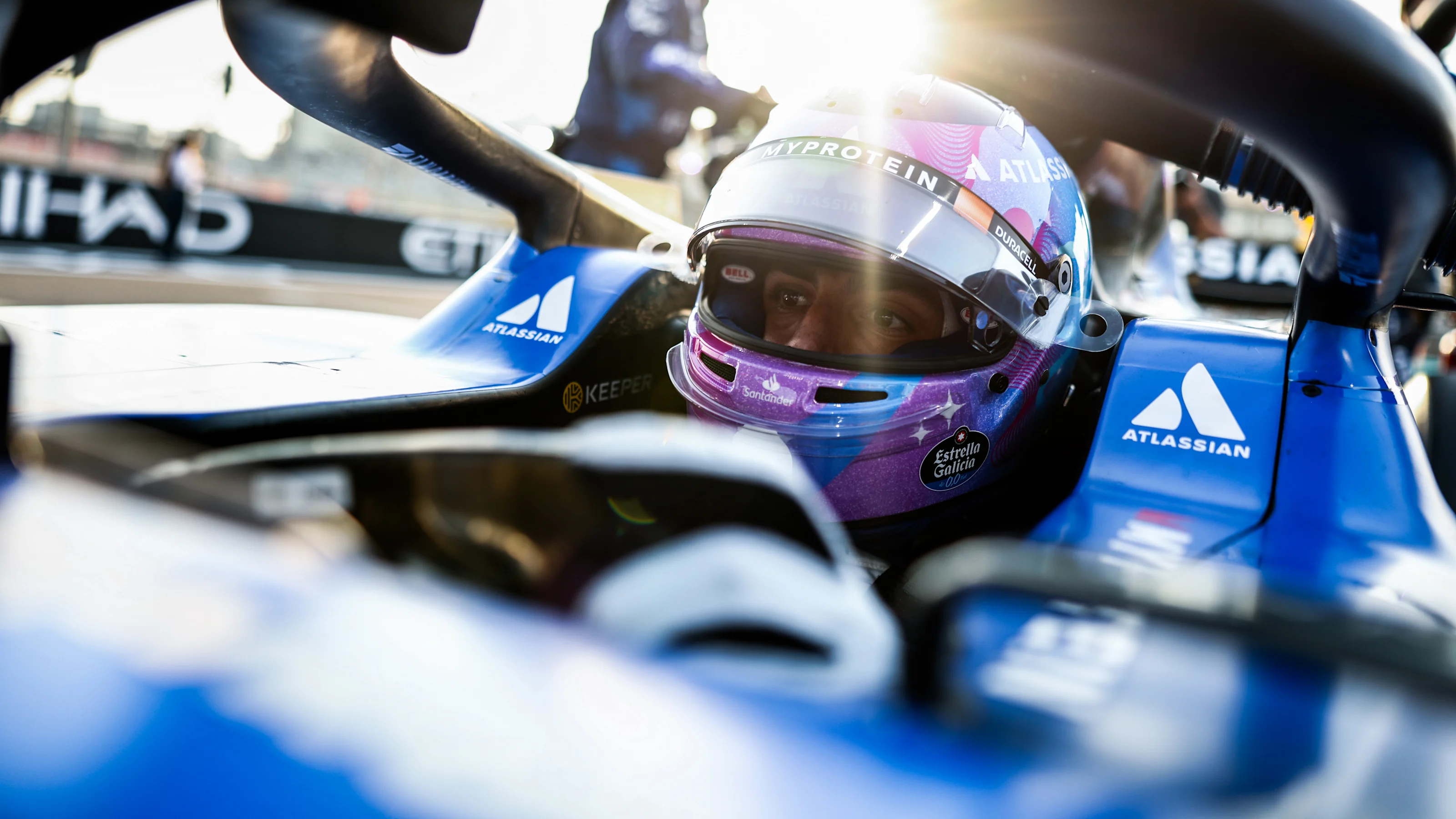 ABU DHABI, UNITED ARAB EMIRATES - DECEMBER 07: Carlos Sainz of Spain and Williams on the grid