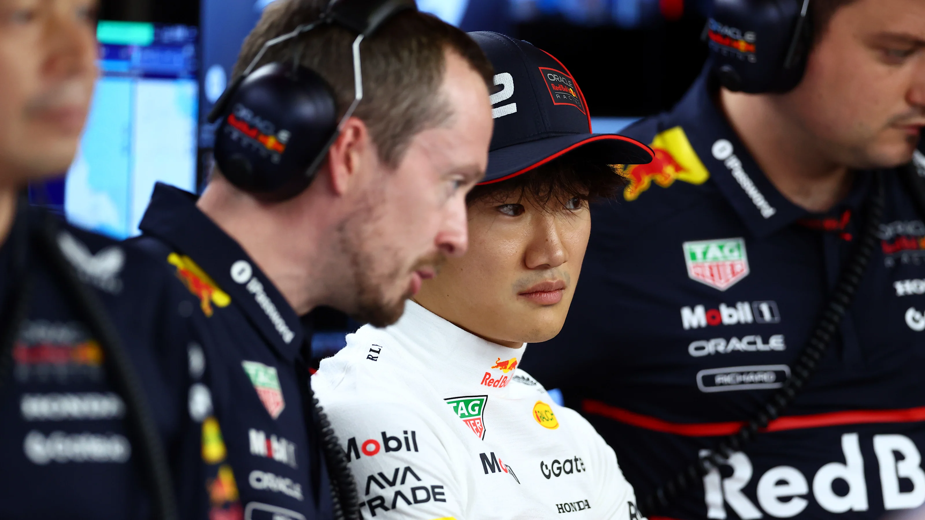 BAKU, AZERBAIJAN - SEPTEMBER 19: Yuki Tsunoda of Japan and Oracle Red Bull Racing looks on in the