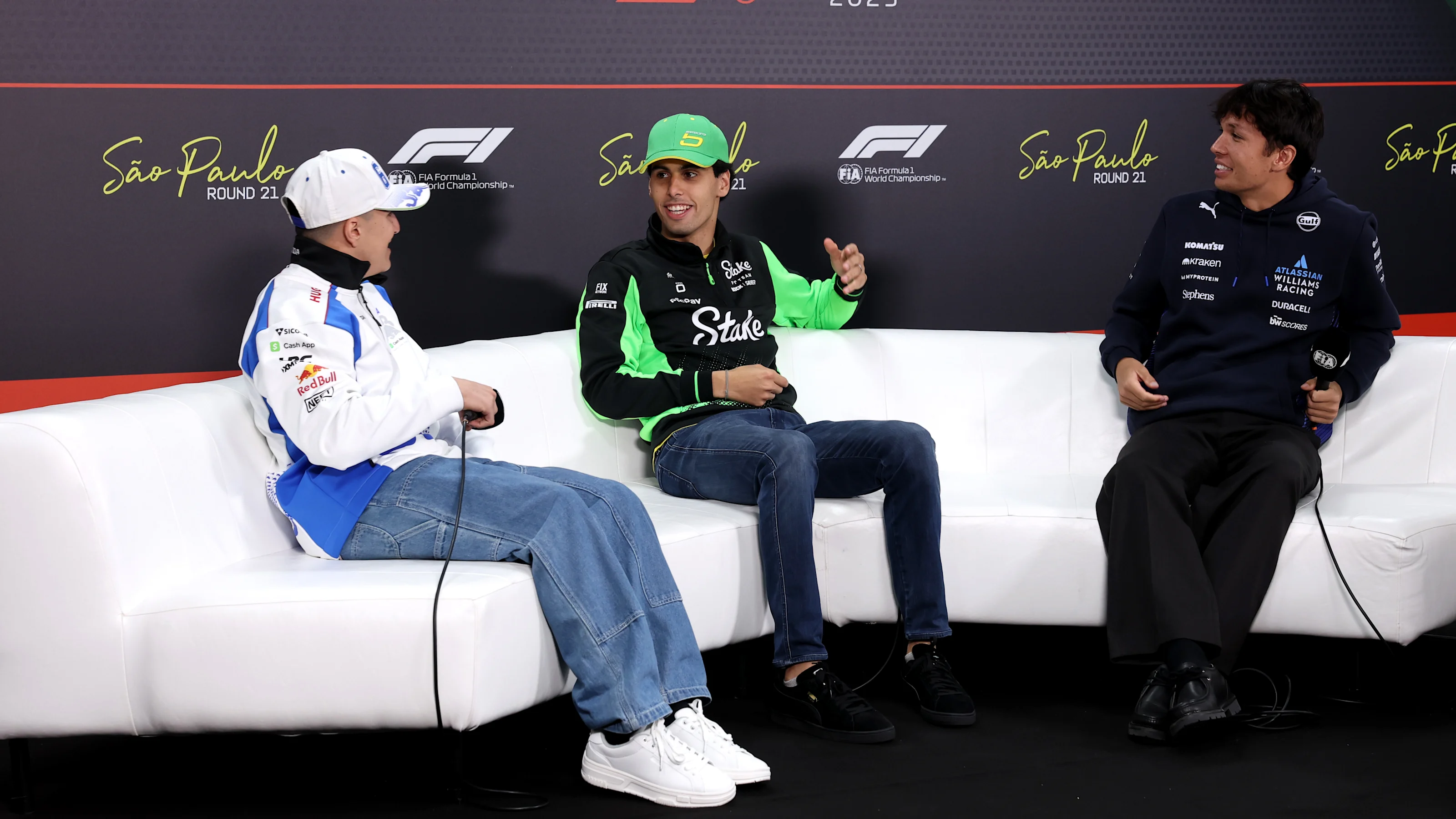 SAO PAULO, BRAZIL - NOVEMBER 06: Isack Hadjar of France and Visa Cash App Racing Bulls, Gabriel