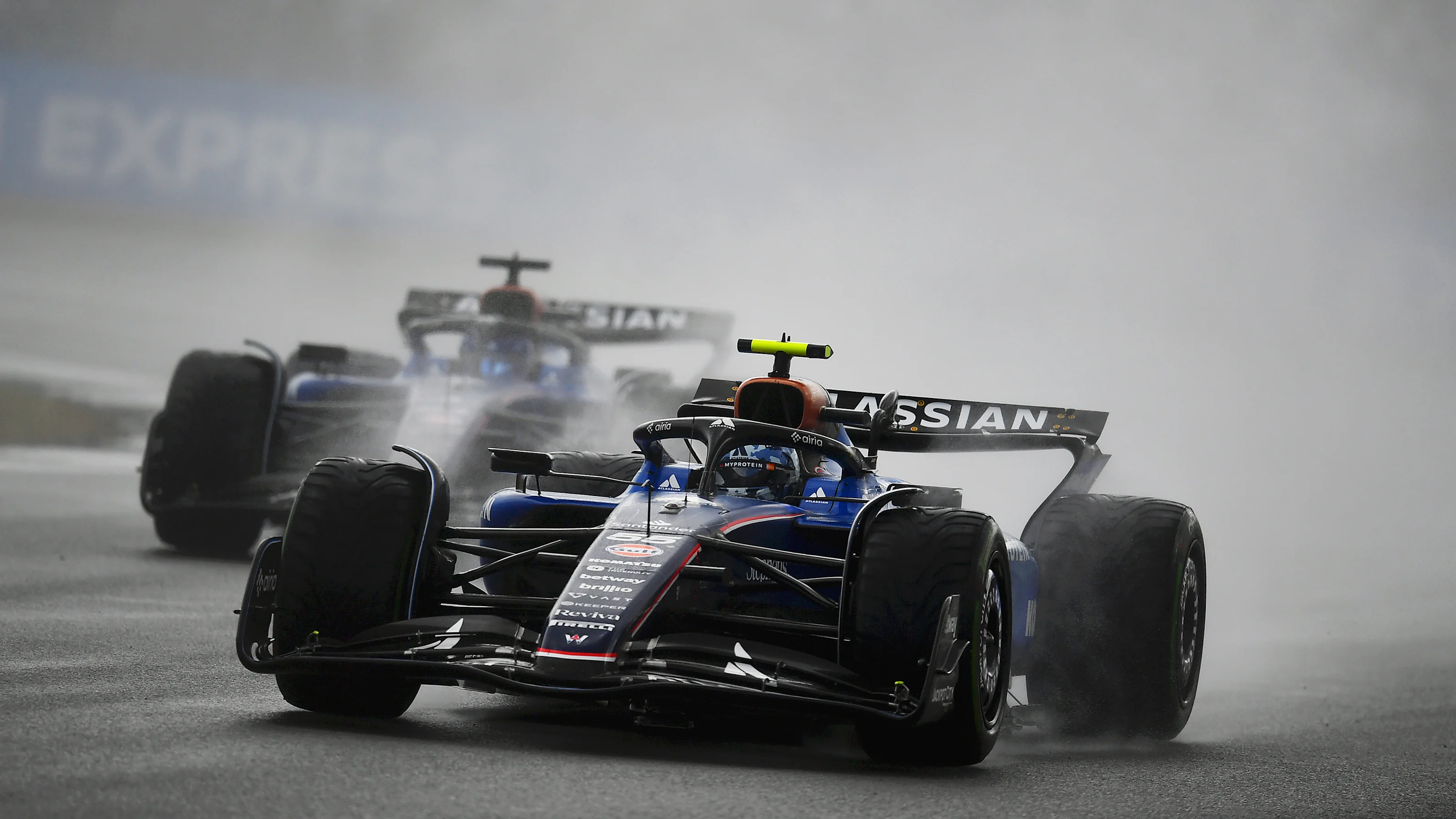 NORTHAMPTON, ENGLAND - JULY 06: Carlos Sainz of Spain driving the (55) Williams FW47 Mercedes on