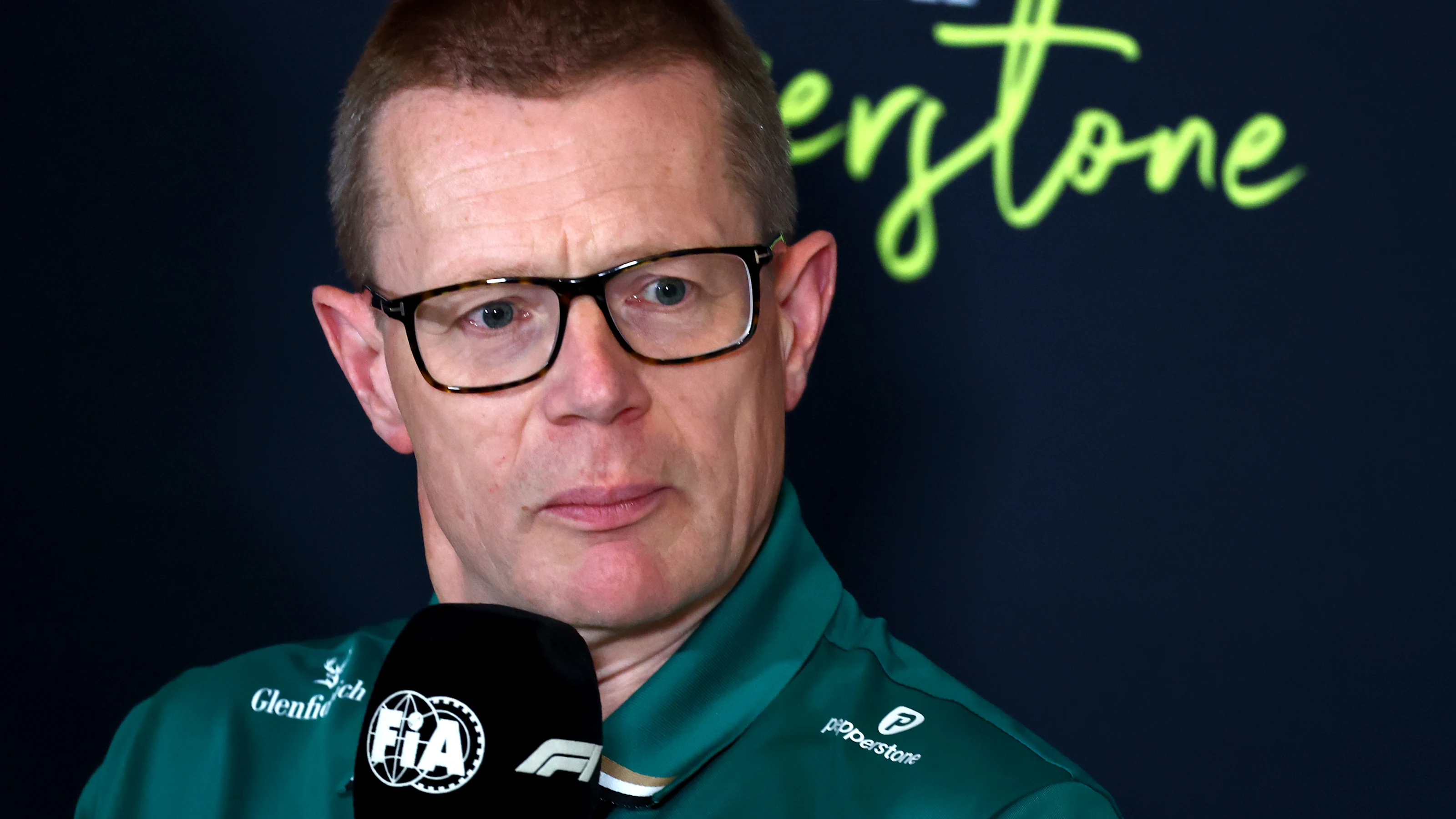 NORTHAMPTON, ENGLAND - JULY 04: Andy Cowell, Team Principal and Group CEO at Aston Martin F1 Team