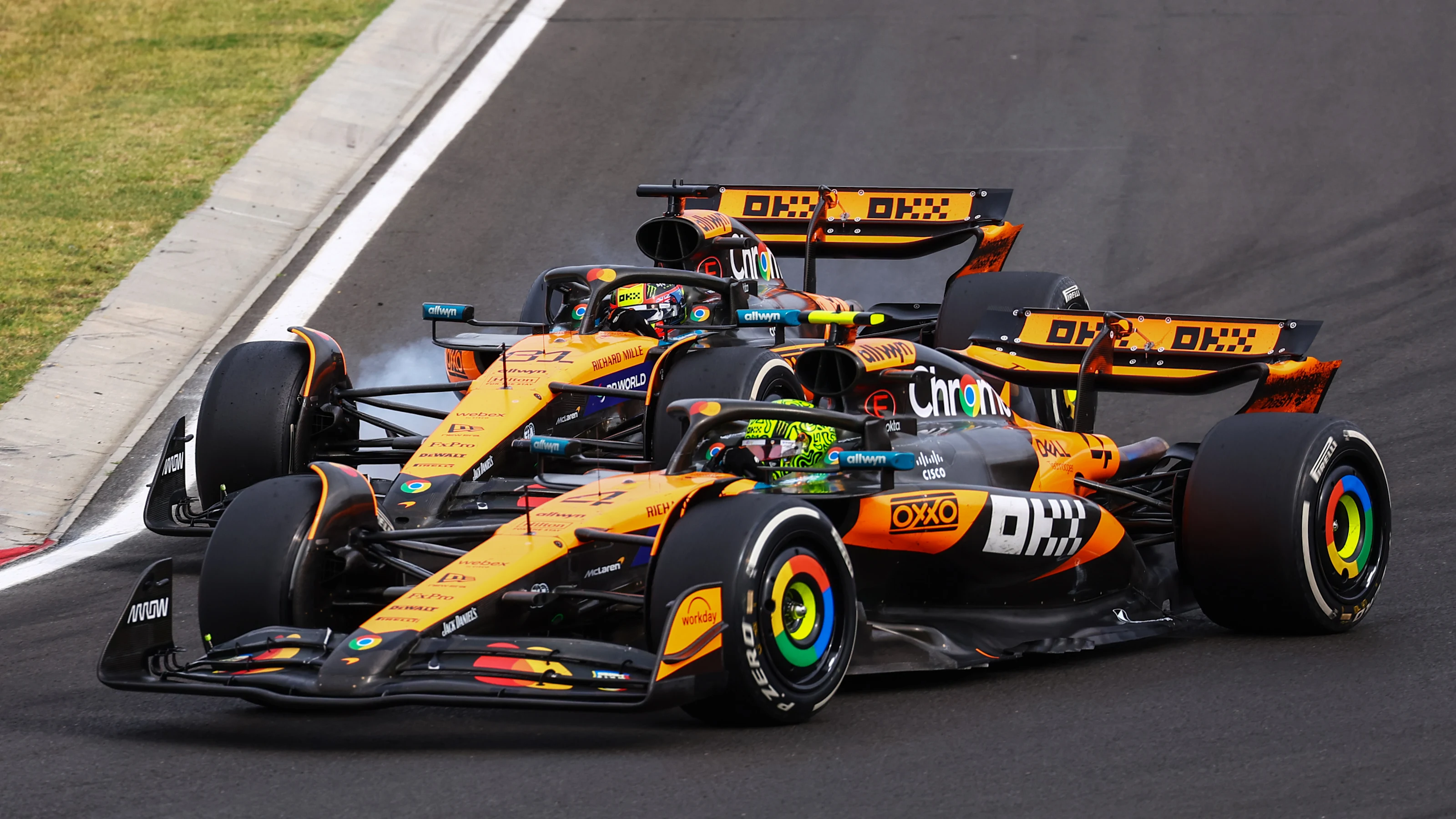 BUDAPEST, HUNGARY - AUGUST 03: Lando Norris of Great Britain driving the (4) McLaren MCL39 Mercedes