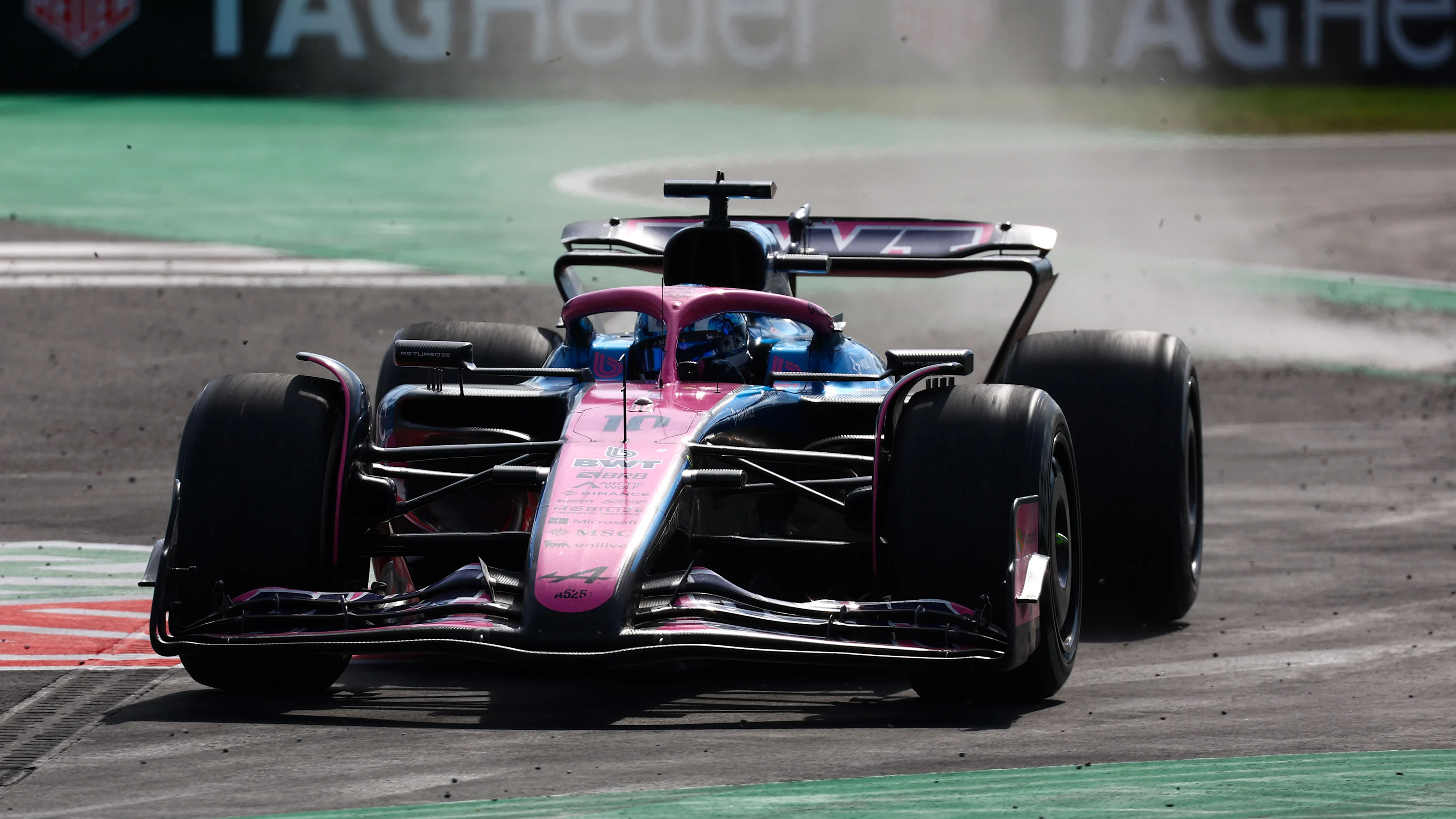 MONZA, ITALY - SEPTEMBER 07: Pierre Gasly of France driving the (10) Alpine F1 A525 Renault misses