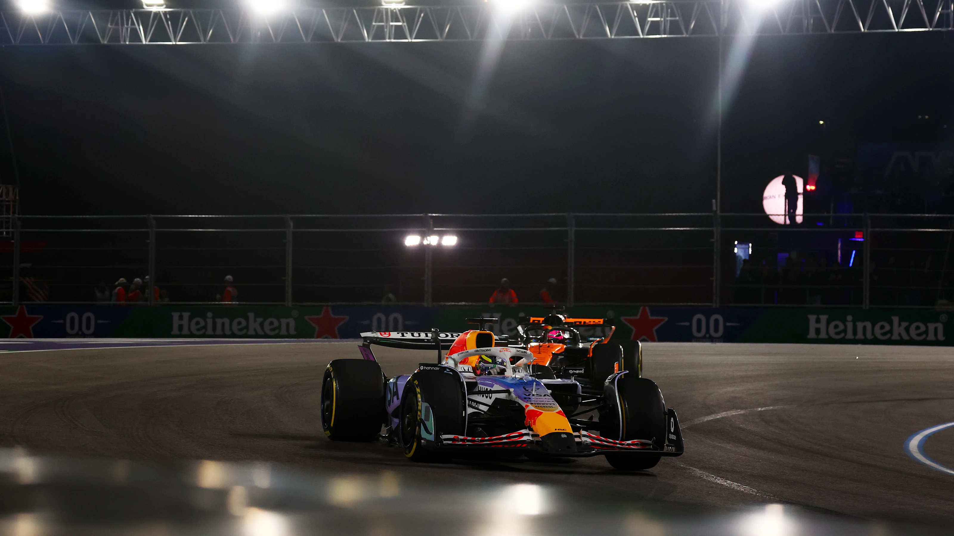 LAS VEGAS, NEVADA - NOVEMBER 22: Isack Hadjar of France driving the (6) Visa Cash App Racing Bulls