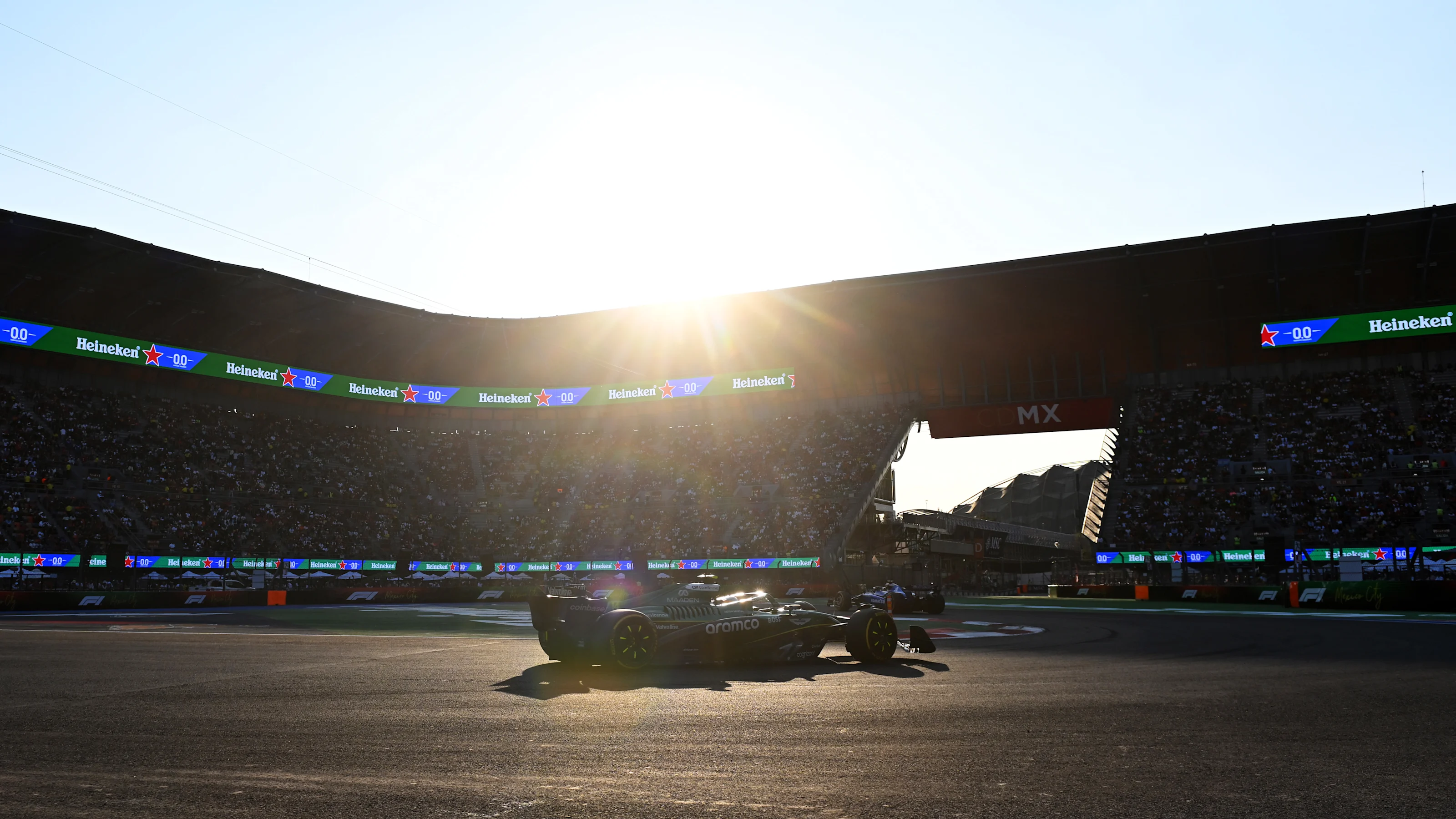 MEXICO CITY, MEXICO - OCTOBER 24: Fernando Alonso of Spain driving the (14) Aston Martin F1 Team