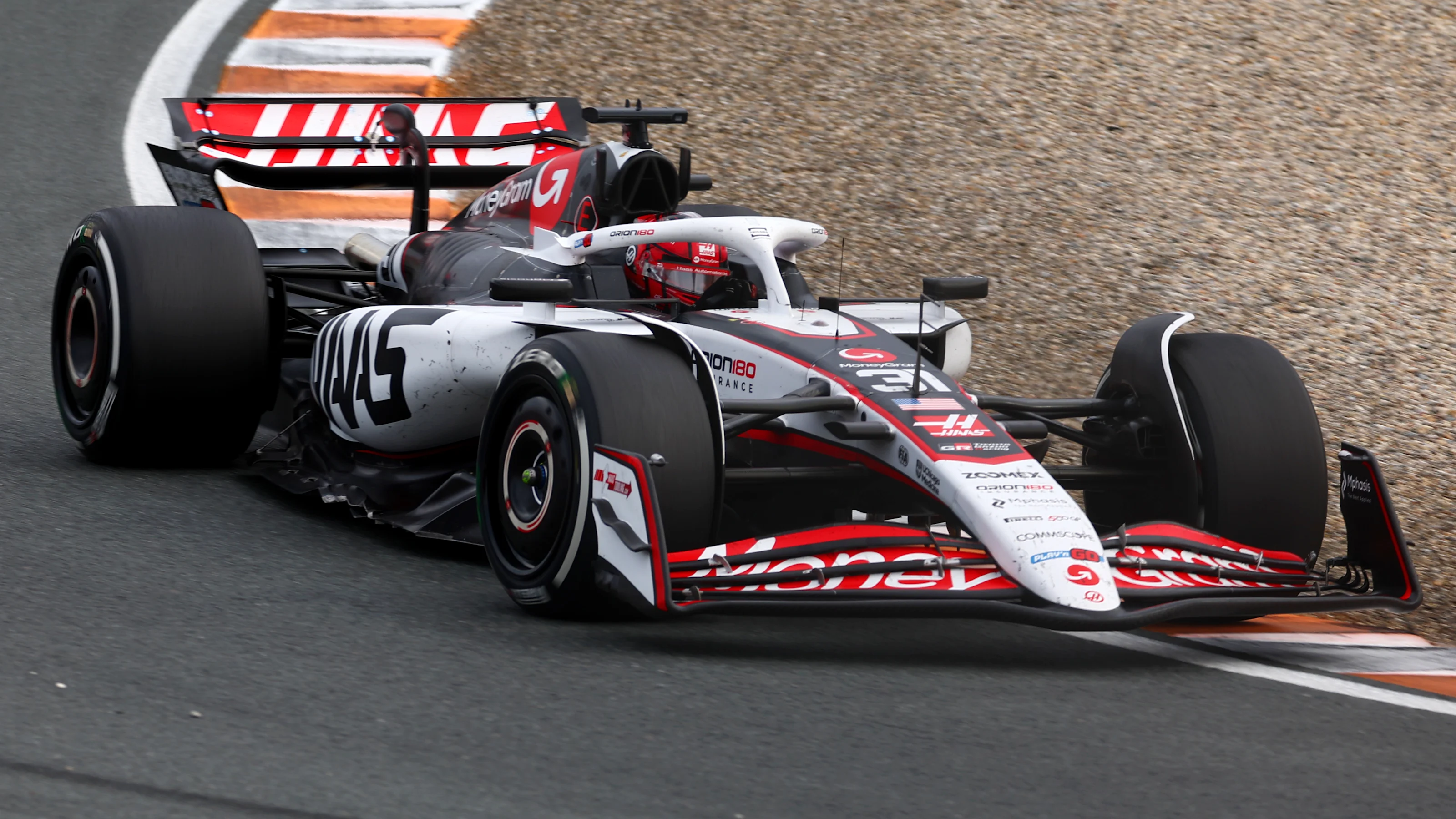 ZANDVOORT, NETHERLANDS - AUGUST 31: Esteban Ocon of France driving the (31) Haas F1 VF-25 Ferrari
