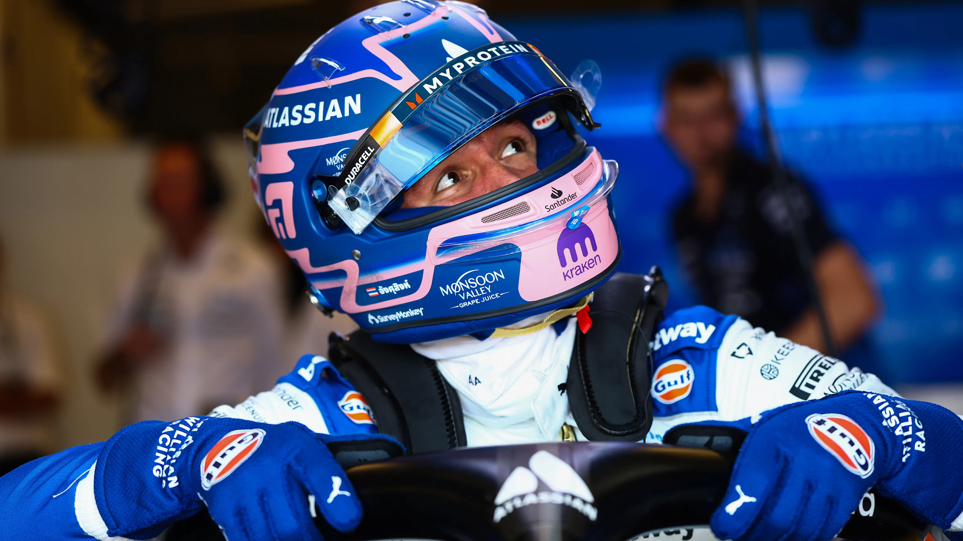 AUSTIN, TEXAS - OCTOBER 17: Alexander Albon of Thailand and Williams prepares to drive during