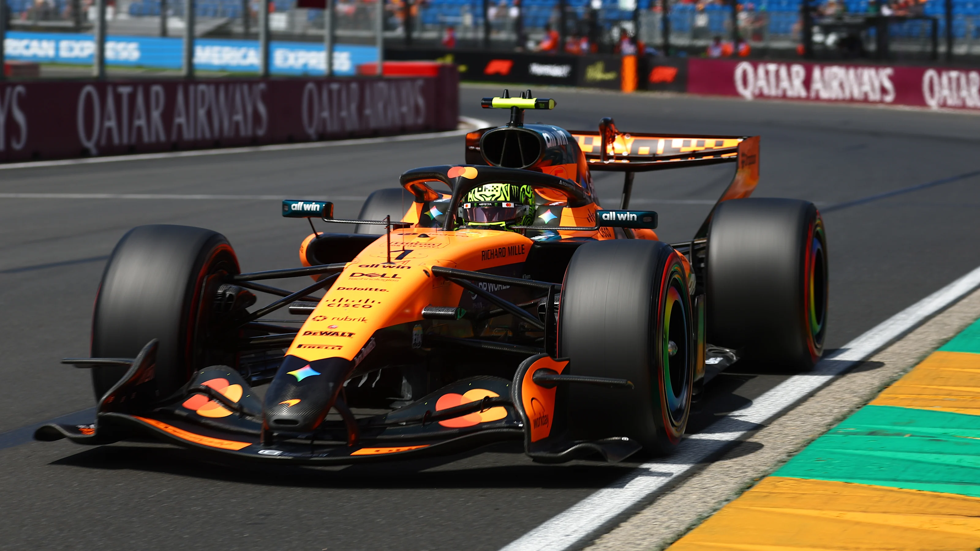 MELBOURNE, AUSTRALIA - MARCH 07: Lando Norris of Great Britain driving the (1) McLaren MCL40