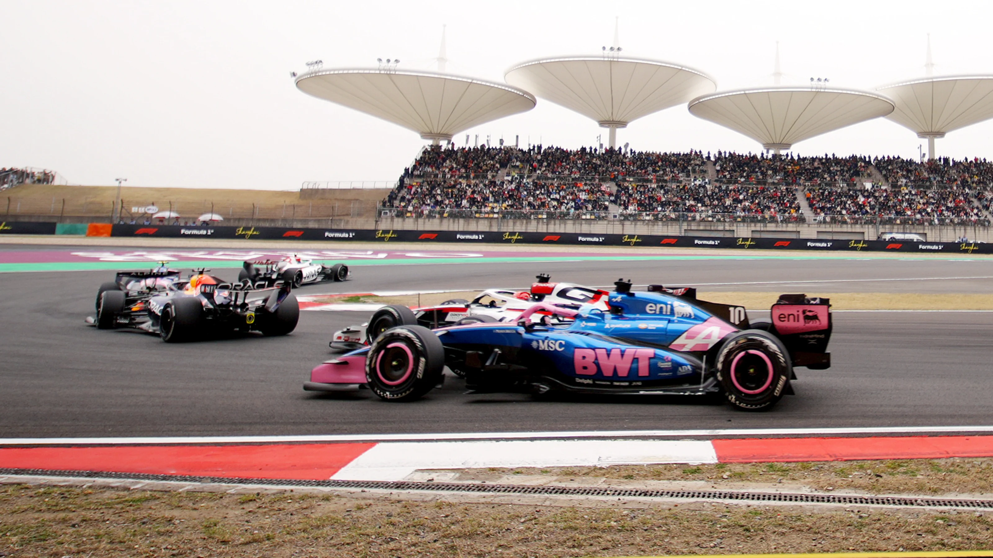 SHANGHAI, CHINA - MARCH 15: Pierre Gasly of France driving the (10) Alpine F1 A526 Mercedes on