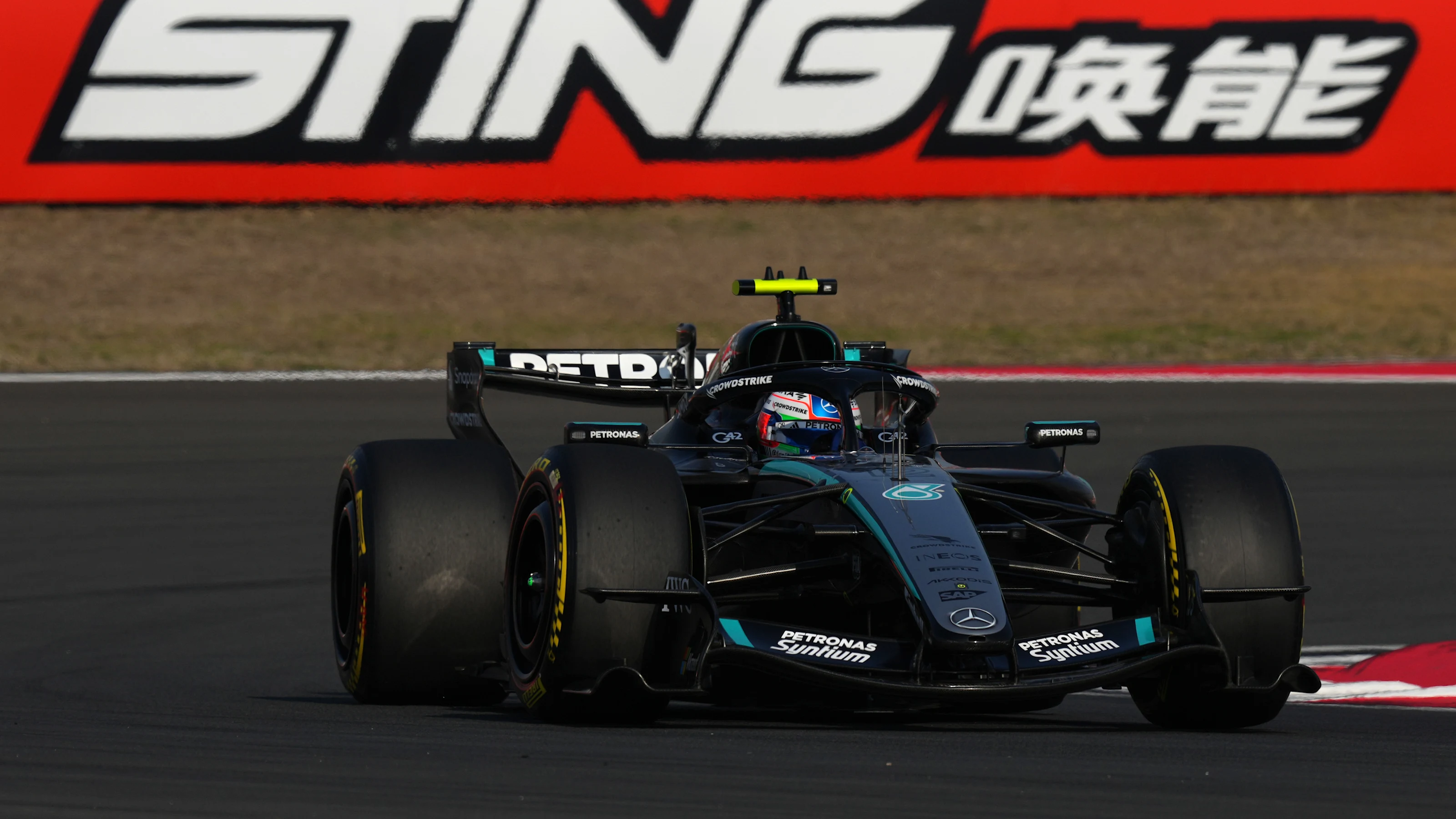 SHANGHAI, CHINA - MARCH 13: Andrea Kimi Antonelli of Italy driving the (12) Mercedes AMG Petronas