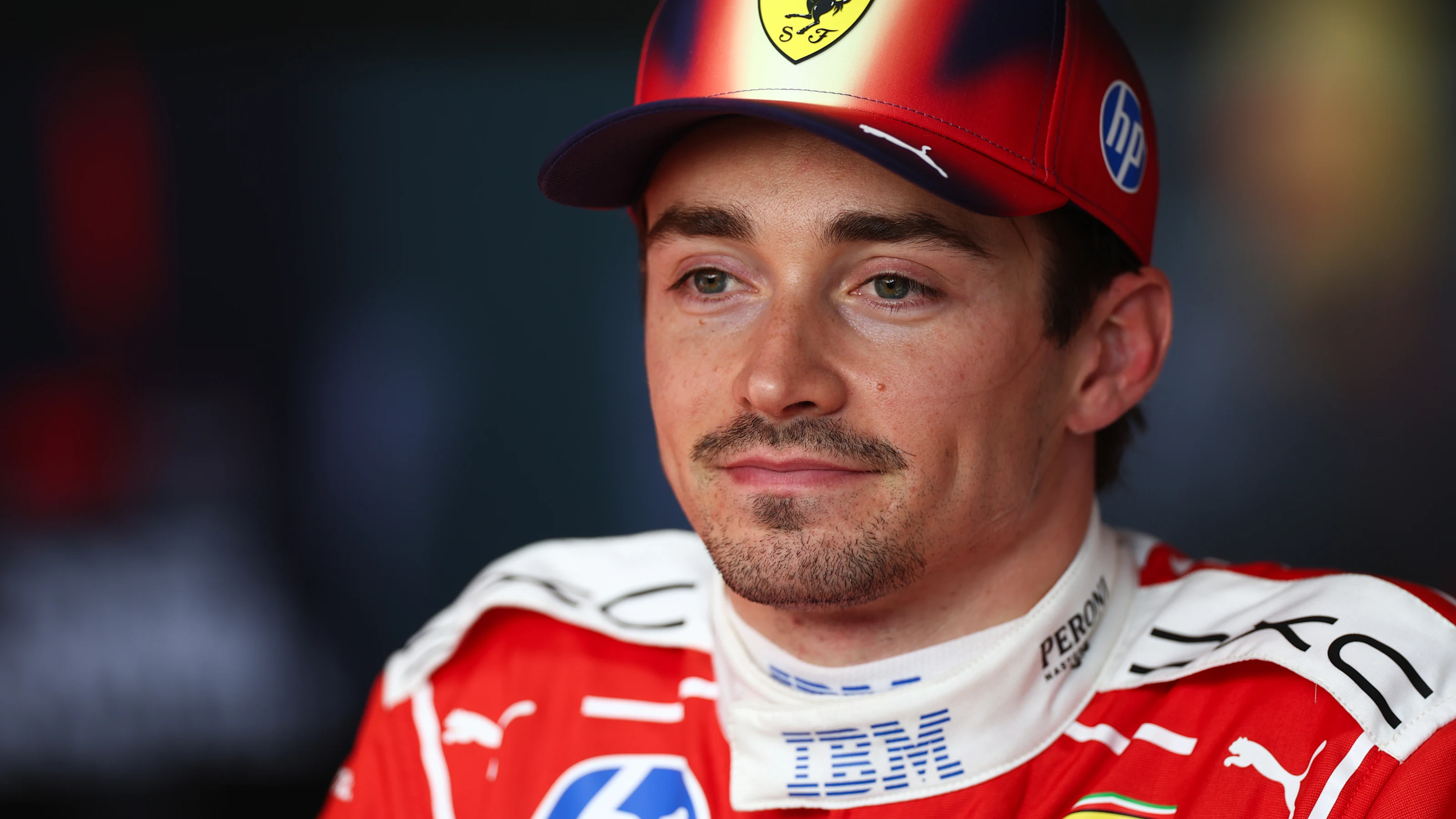 SHANGHAI, CHINA - MARCH 14: Fourth placed qualifier Charles Leclerc of Monaco and Scuderia Ferrari