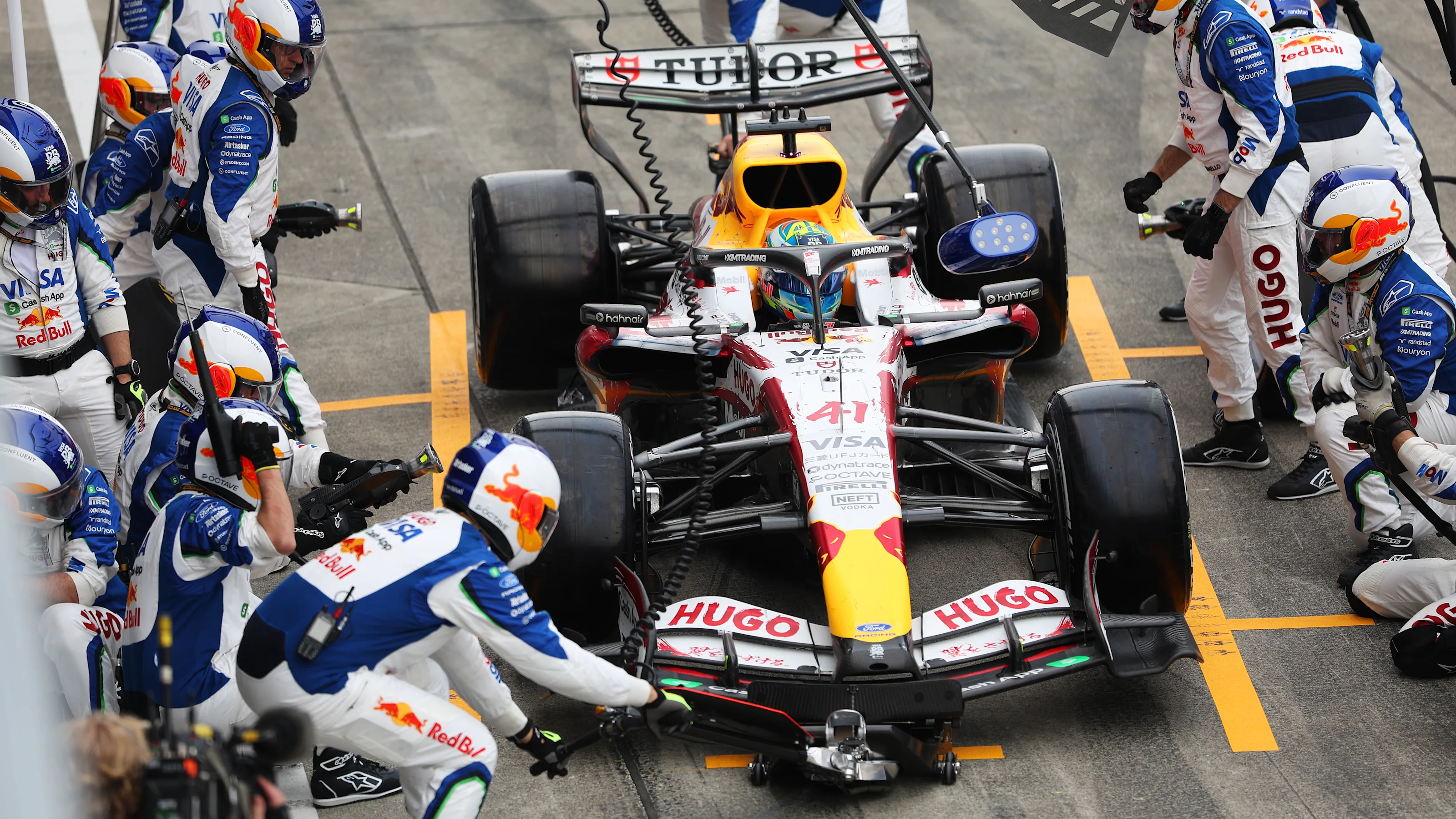 SUZUKA, JAPAN - MARCH 29: Arvid Lindblad of Great Britain driving the (41) Visa Cash App Racing