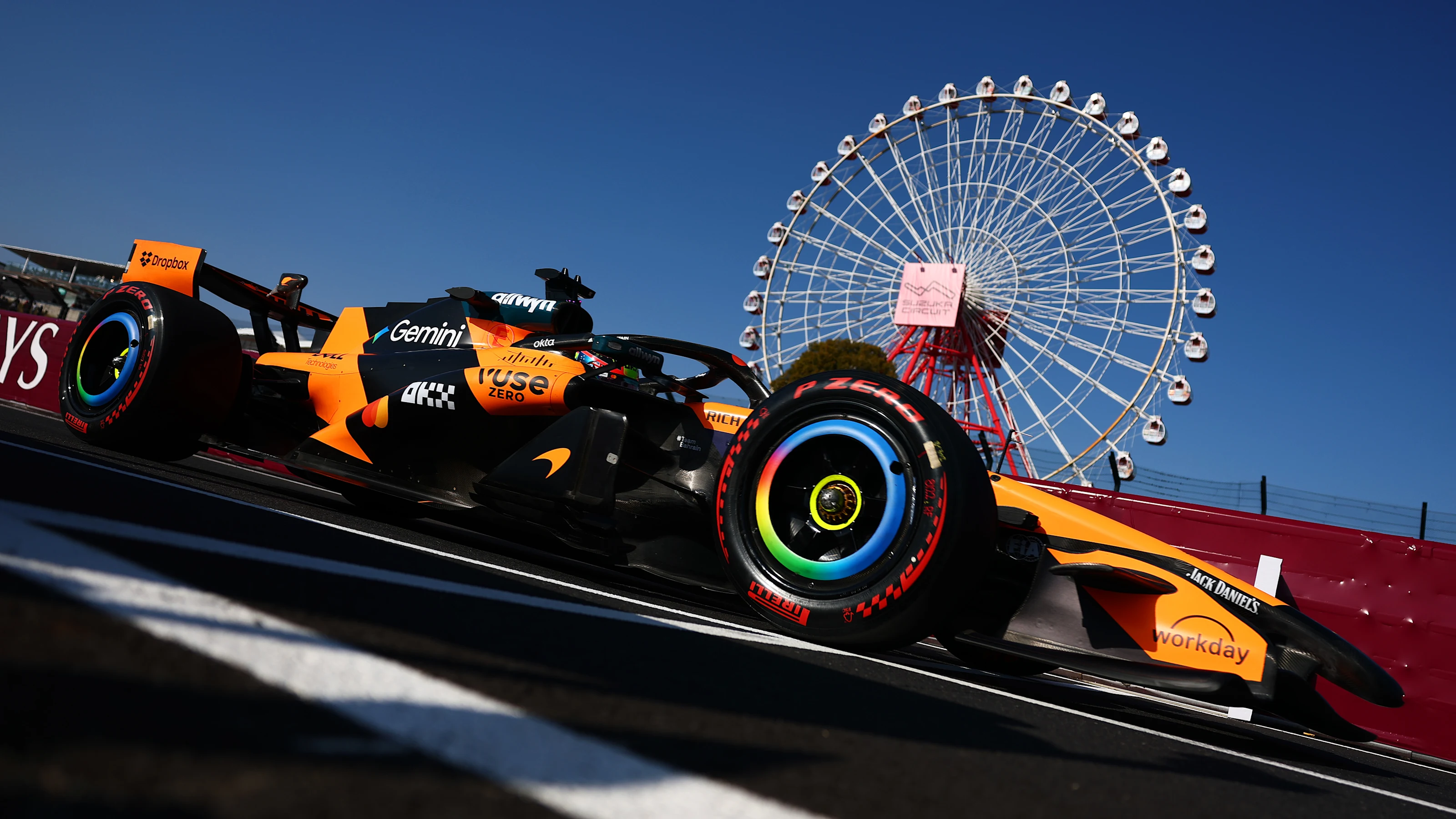 SUZUKA, JAPAN - MARCH 27: Oscar Piastri of Australia driving the (81) McLaren MCL40 Mercedes on