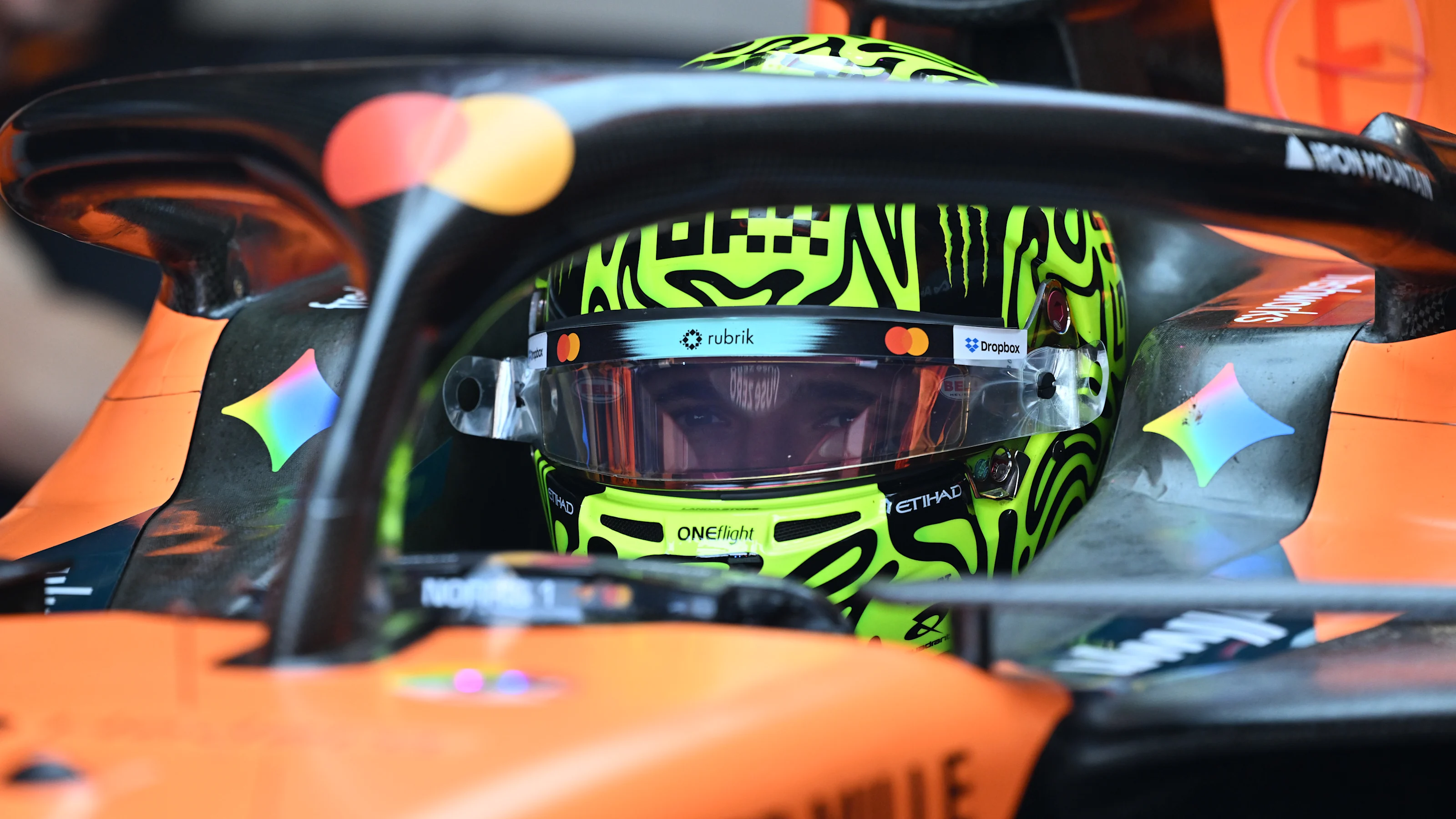 SUZUKA, JAPAN - MARCH 27: Lando Norris of Great Britain and McLaren prepares to drive during
