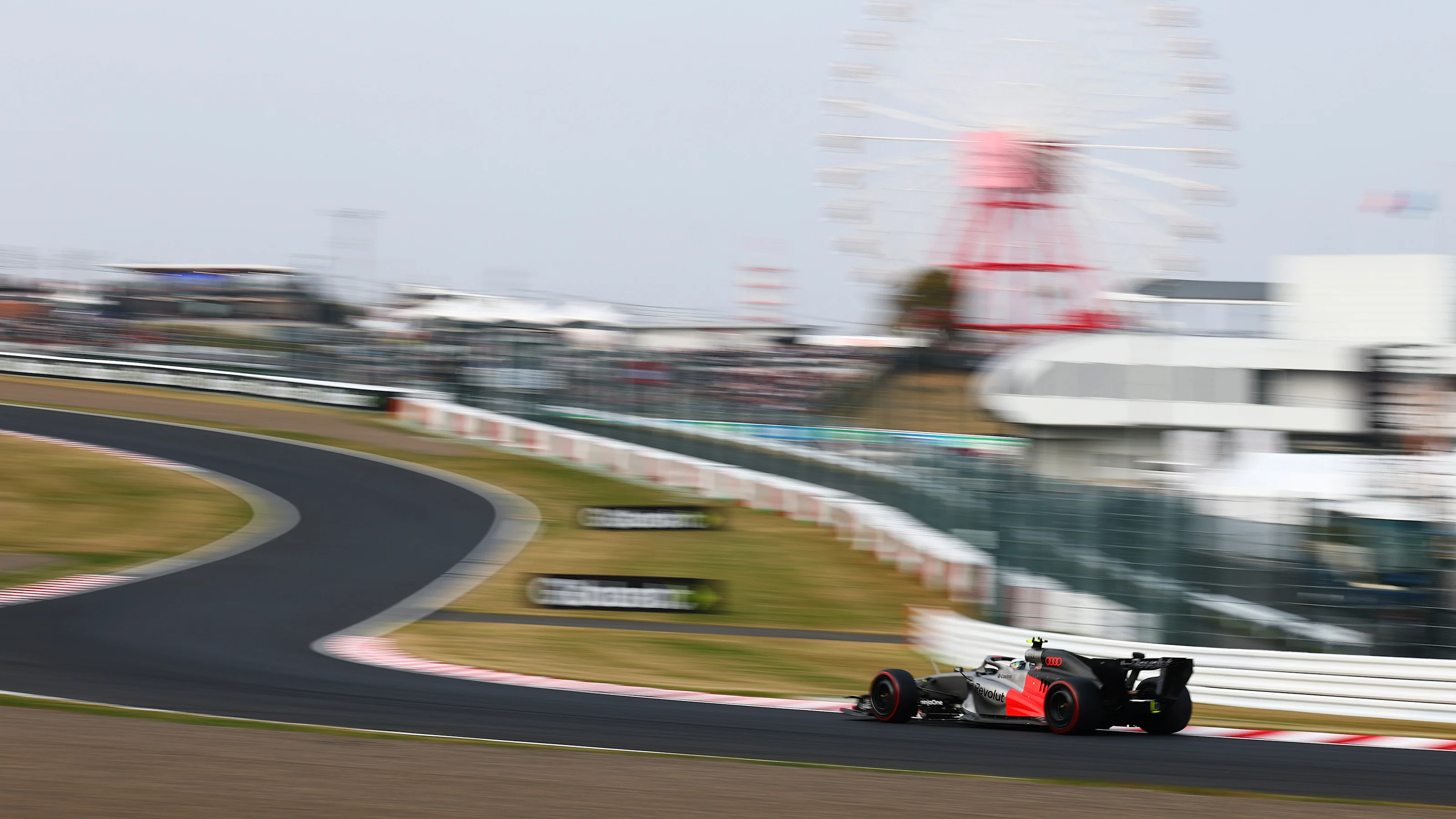 SUZUKA, JAPAN - MARCH 28: Gabriel Bortoleto of Brazil driving the (5) Audi F1 Team R26 on track