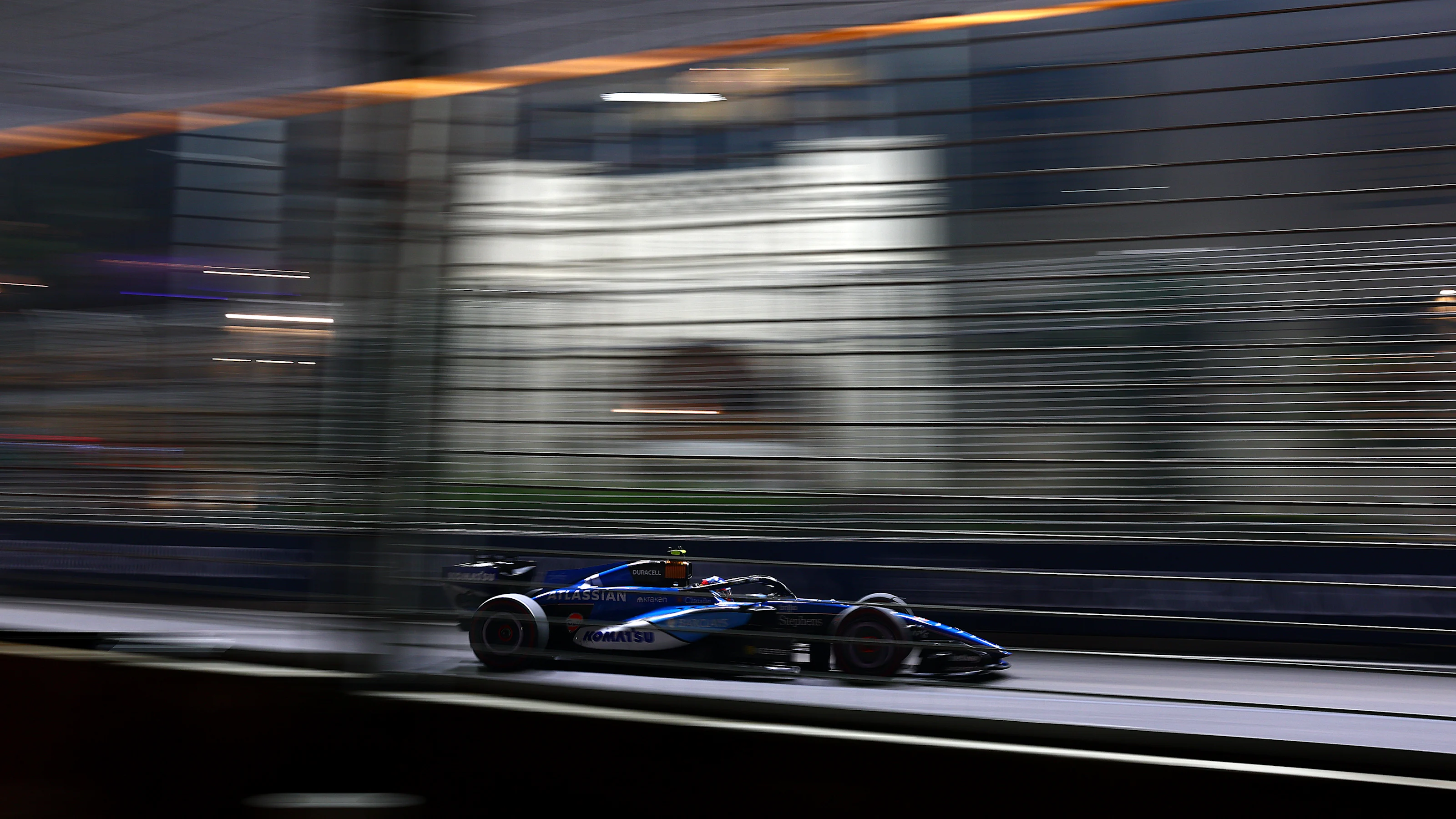SINGAPORE, SINGAPORE - OCTOBER 11: Carlos Sainz of Spain driving the (55) Williams FW48 Mercedes on