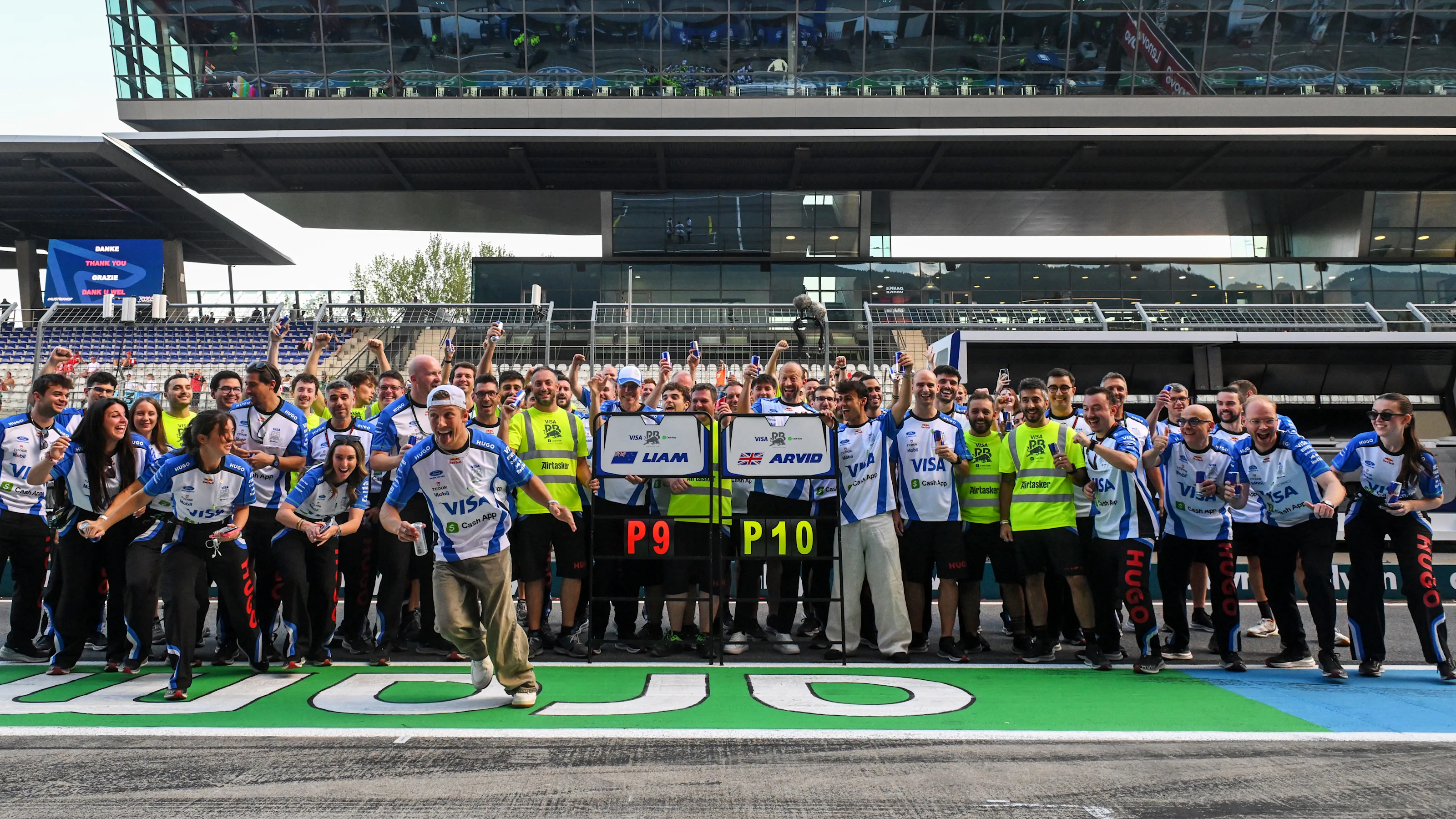 SPIELBERG, AUSTRIA - JUNE 28: Ninth placed Liam Lawson of New Zealand and Visa Cash App Racing