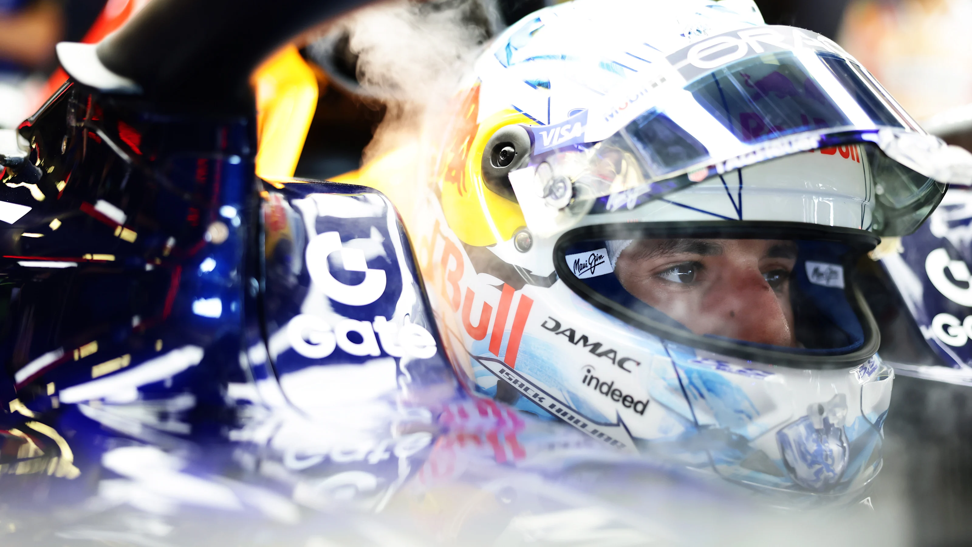 BAKU, AZERBAIJAN - SEPTEMBER 24: Isack Hadjar of France and Oracle Red Bull Racing prepares to