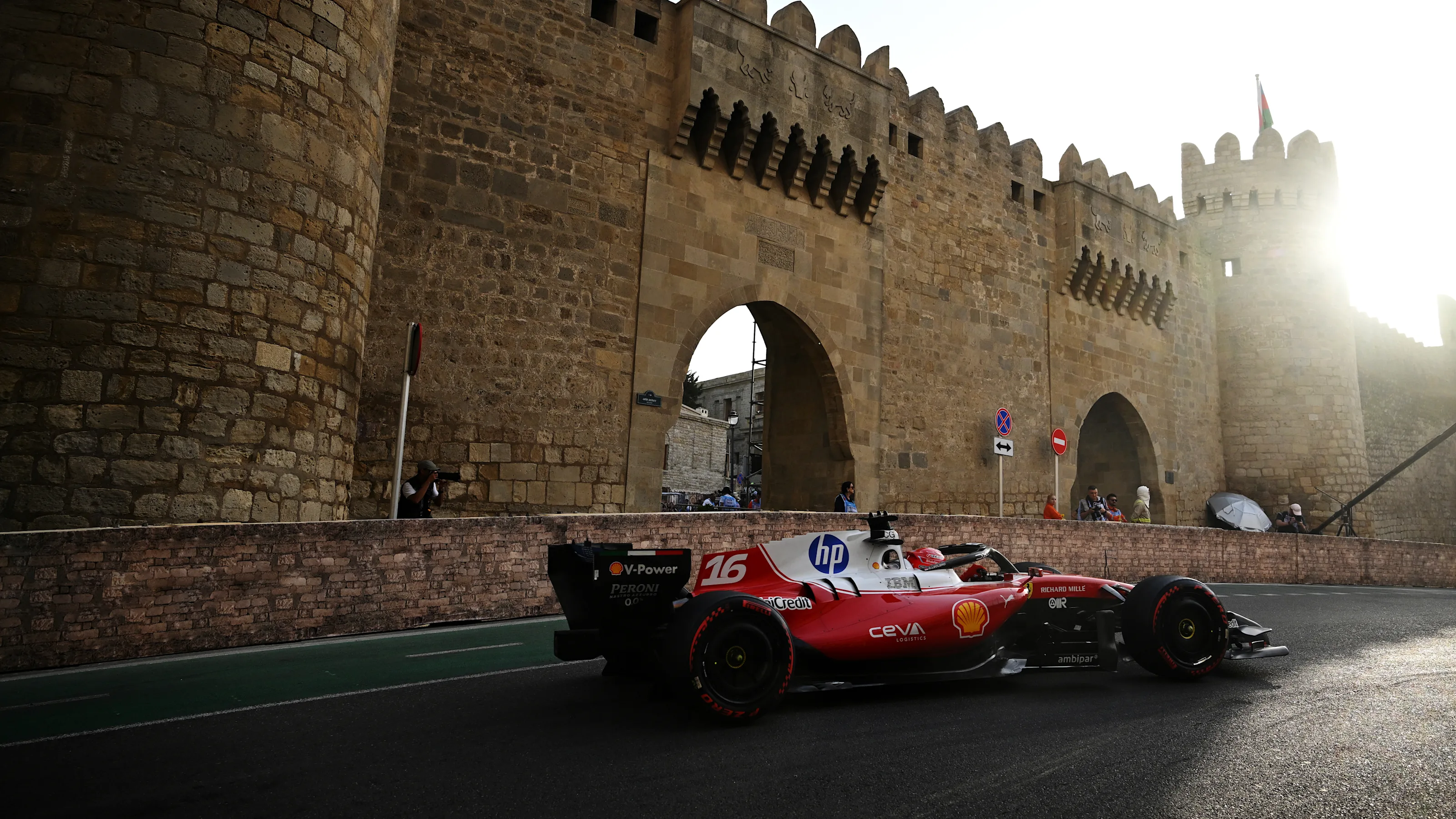 BAKU, AZERBAIJAN - SEPTEMBER 24: Charles Leclerc of Monaco driving the (16) Scuderia Ferrari SF-26