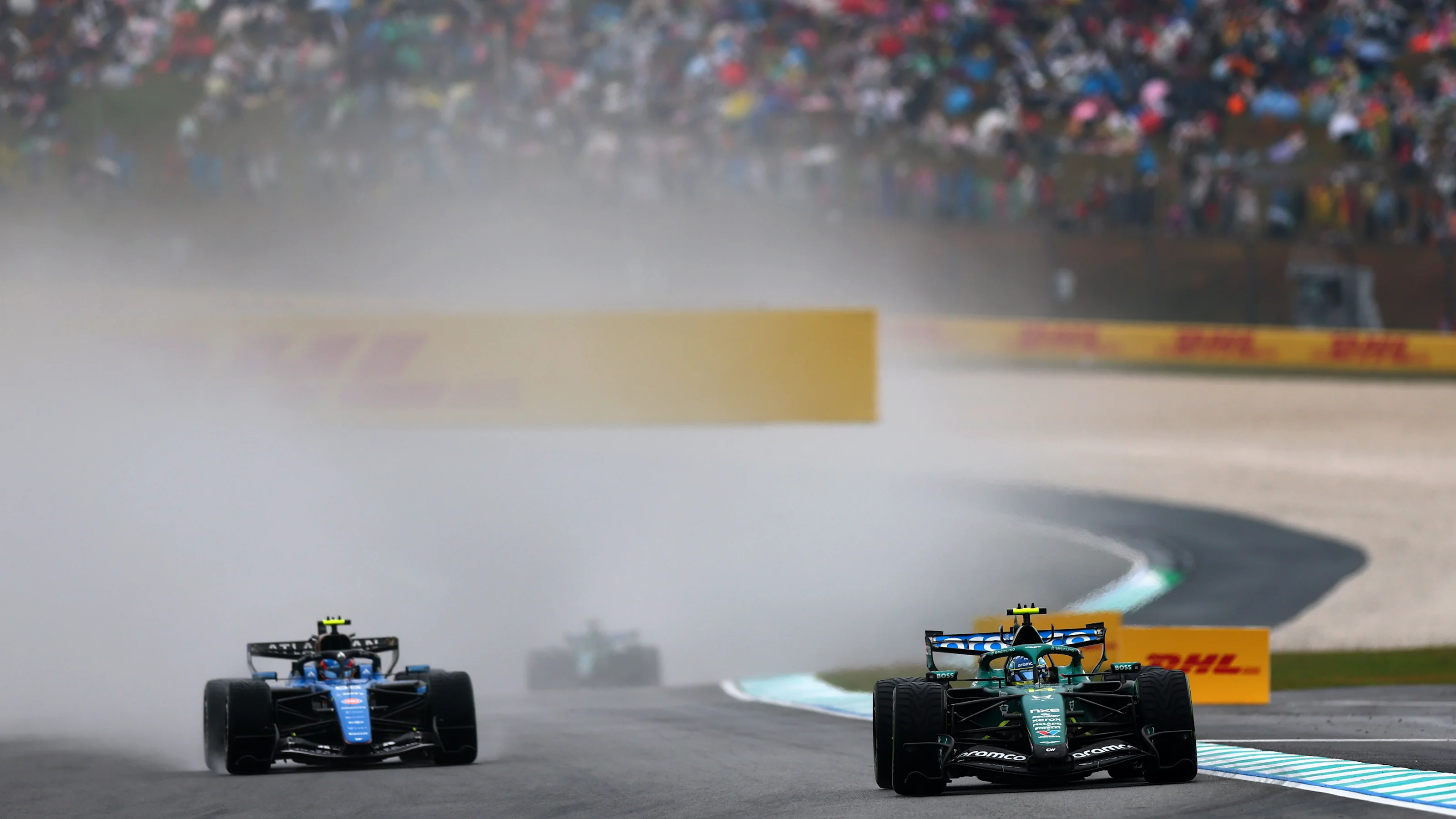 KUALA LUMPUR, MALAYSIA - OCTOBER 04: Fernando Alonso of Spain driving the (14) Aston Martin F1 Team