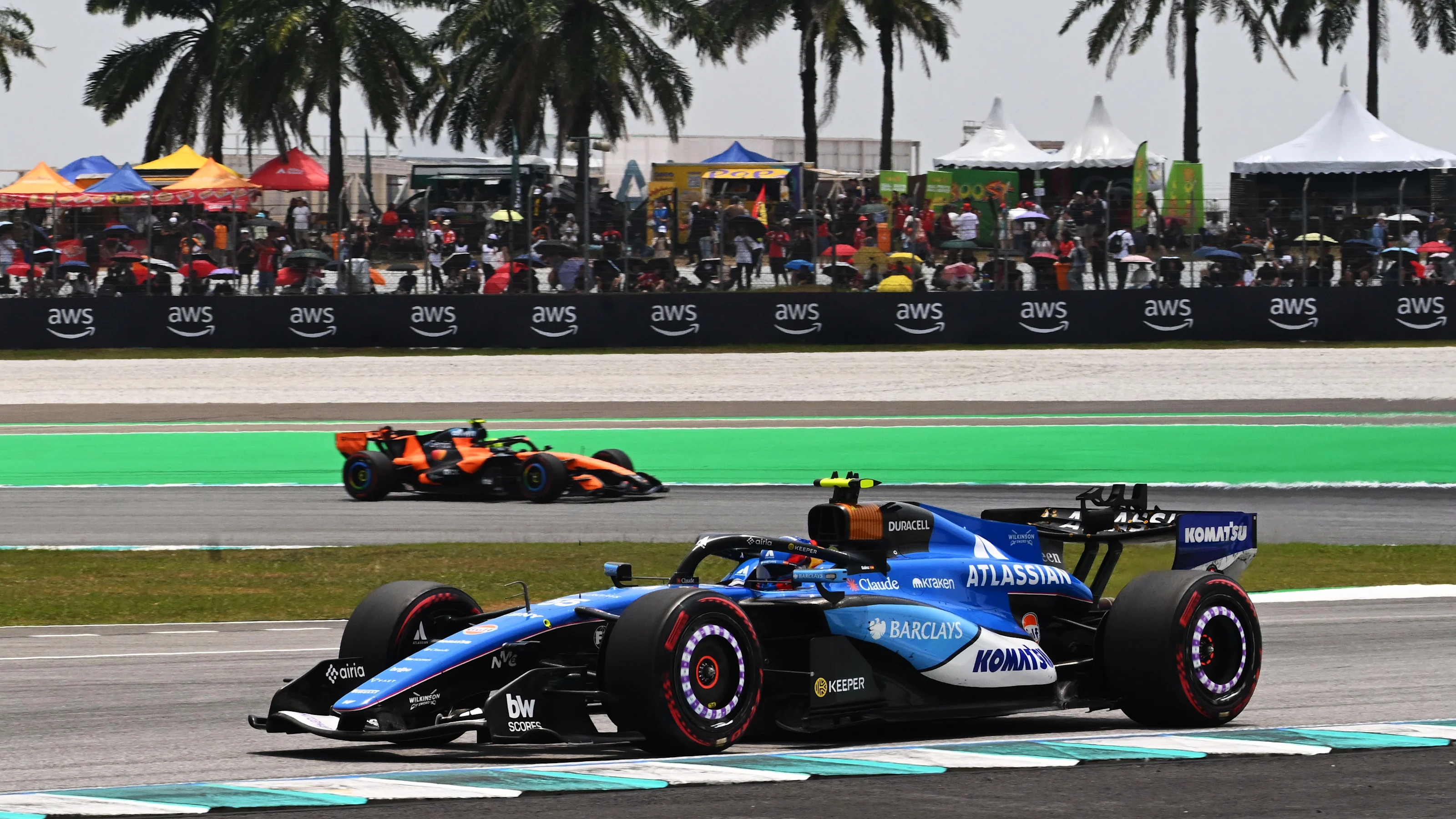 KUALA LUMPUR, MALAYSIA - OCTOBER 03: Carlos Sainz of Spain driving the (55) Williams FW48 Mercedes