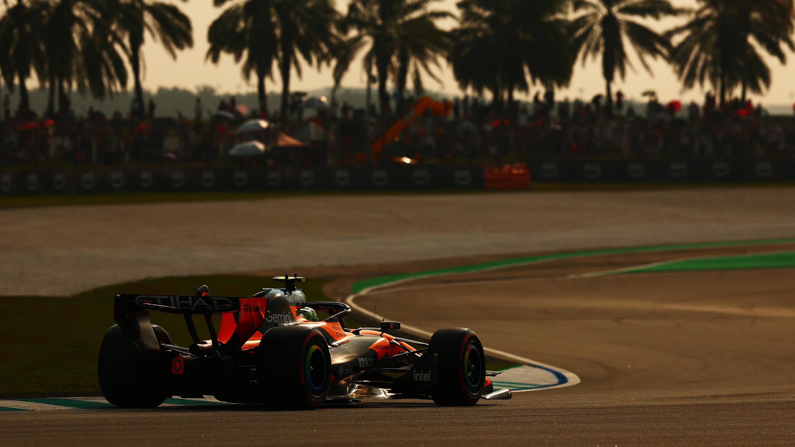 KUALA LUMPUR, MALAYSIA - OCTOBER 03: Lando Norris of Great Britain driving the (1) McLaren MCL40