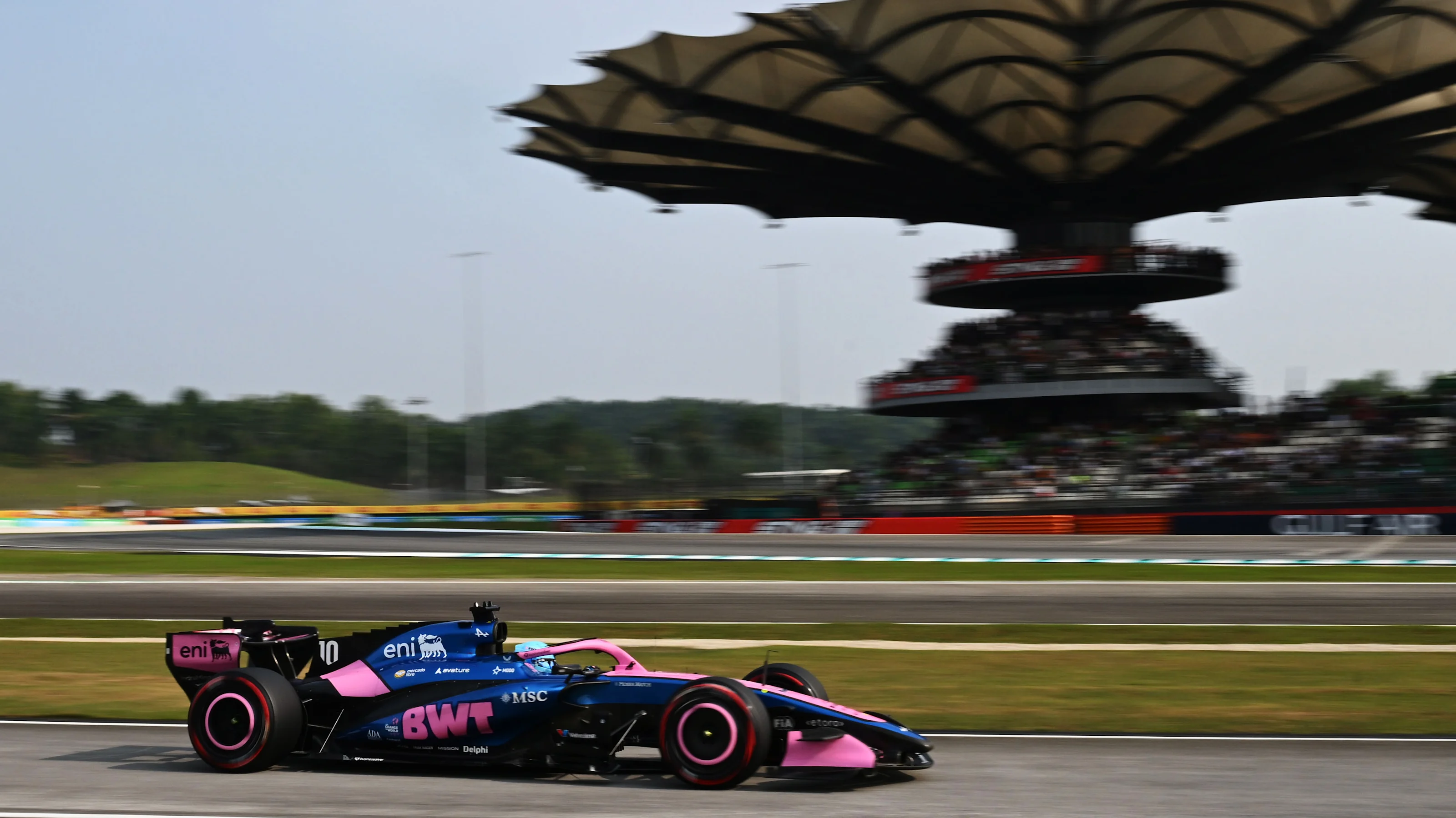 KUALA LUMPUR, MALAYSIA - OCTOBER 03: Pierre Gasly of France driving the (10) Alpine F1 A526