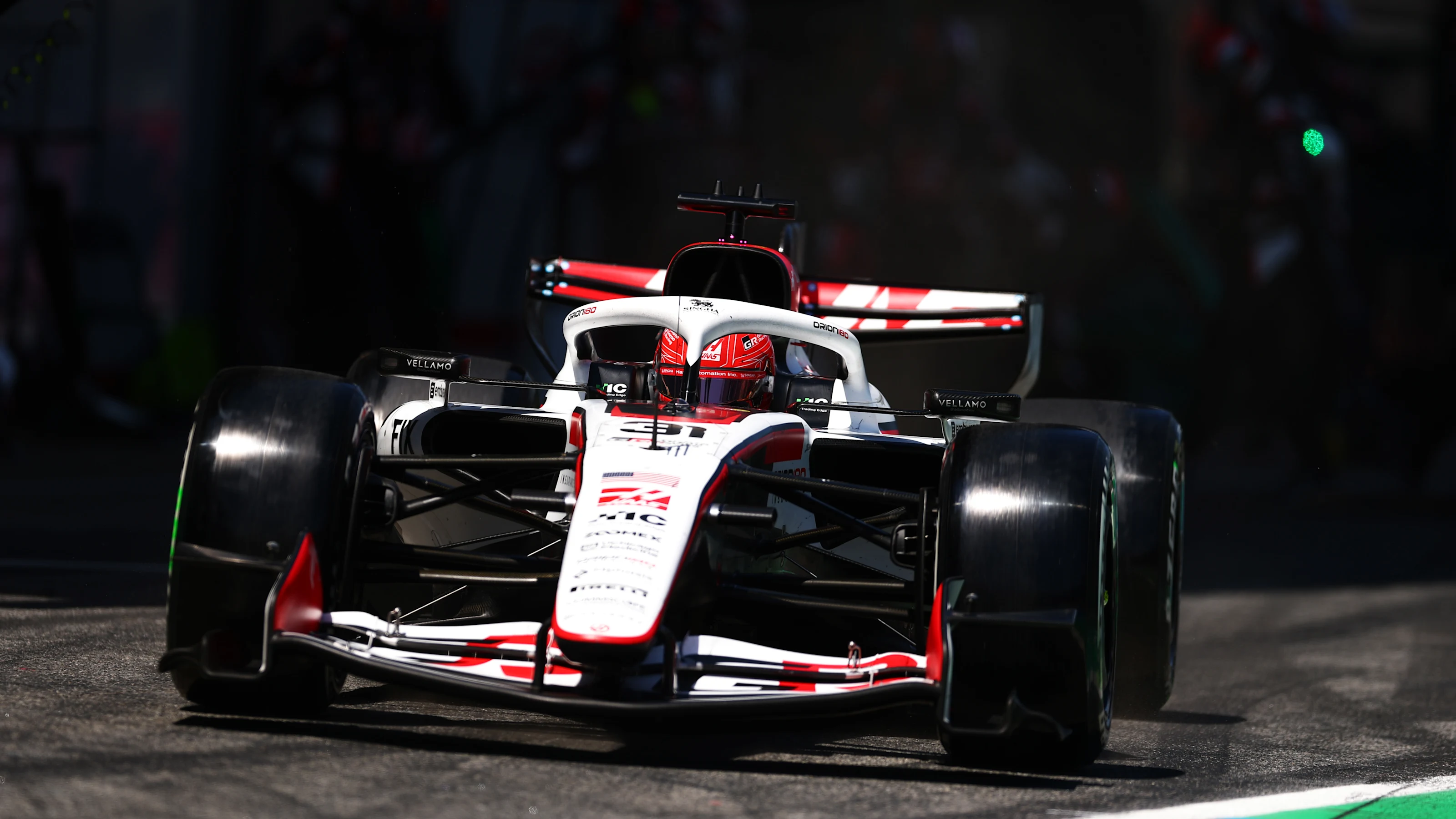 BARCELONA, SPAIN - JUNE 14: Esteban Ocon of France driving the (31) Haas F1 VF-26 Ferrari in the