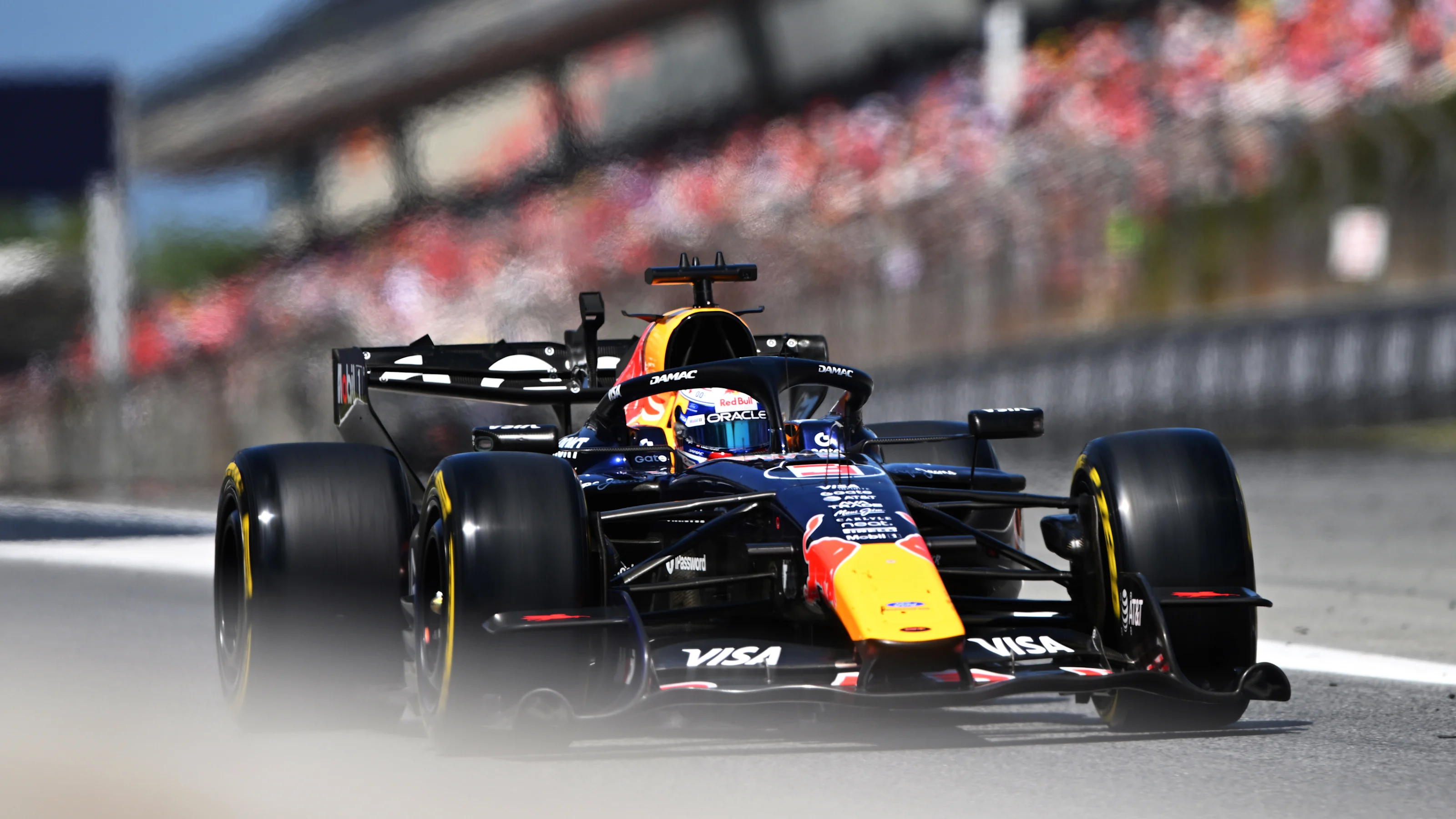 BARCELONA, SPAIN - JUNE 14: Max Verstappen of the Netherlands driving the (3) Oracle Red Bull