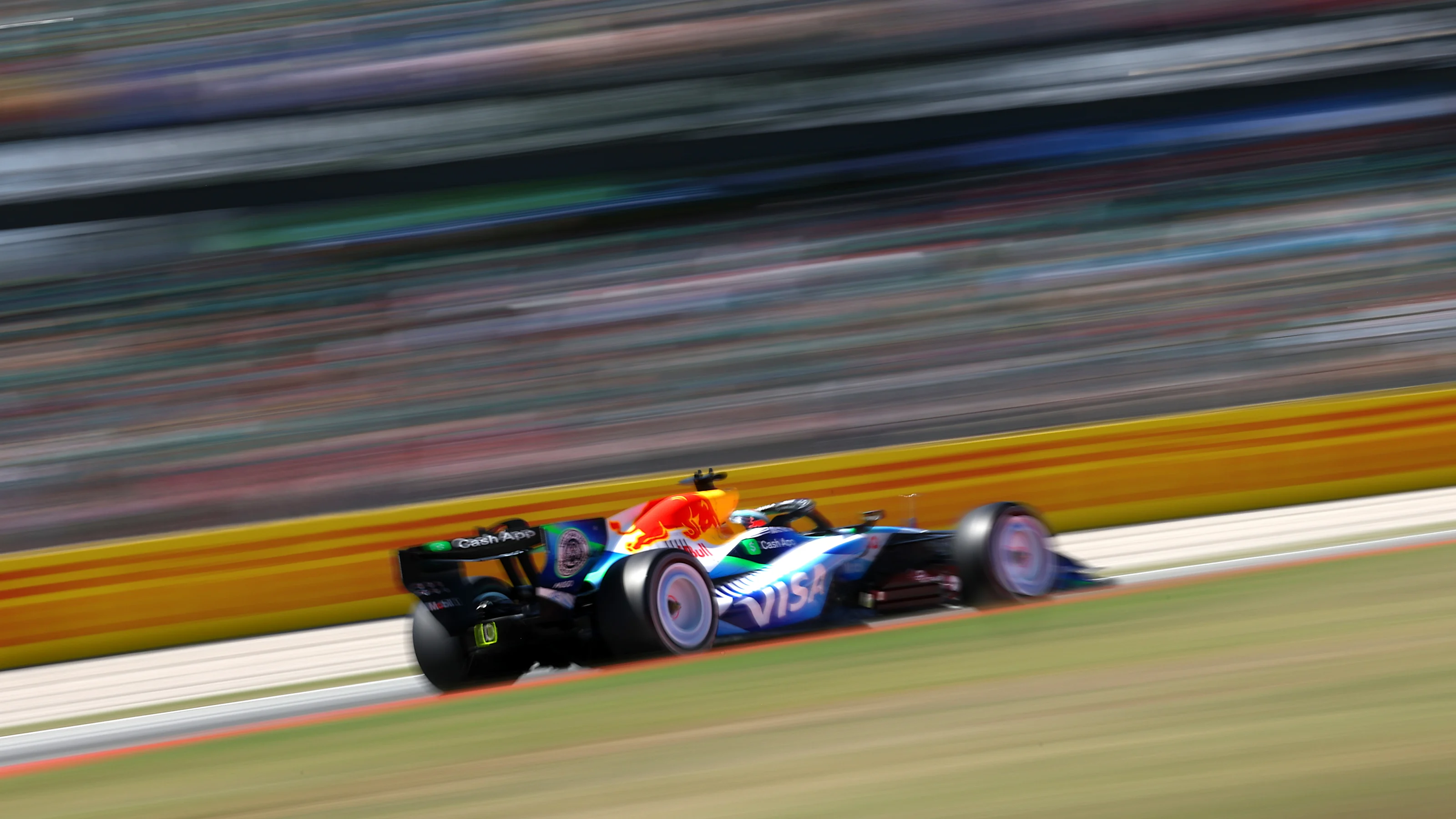 BARCELONA, SPAIN - JUNE 14: Arvid Lindblad of Great Britain driving the (41) Visa Cash App Racing