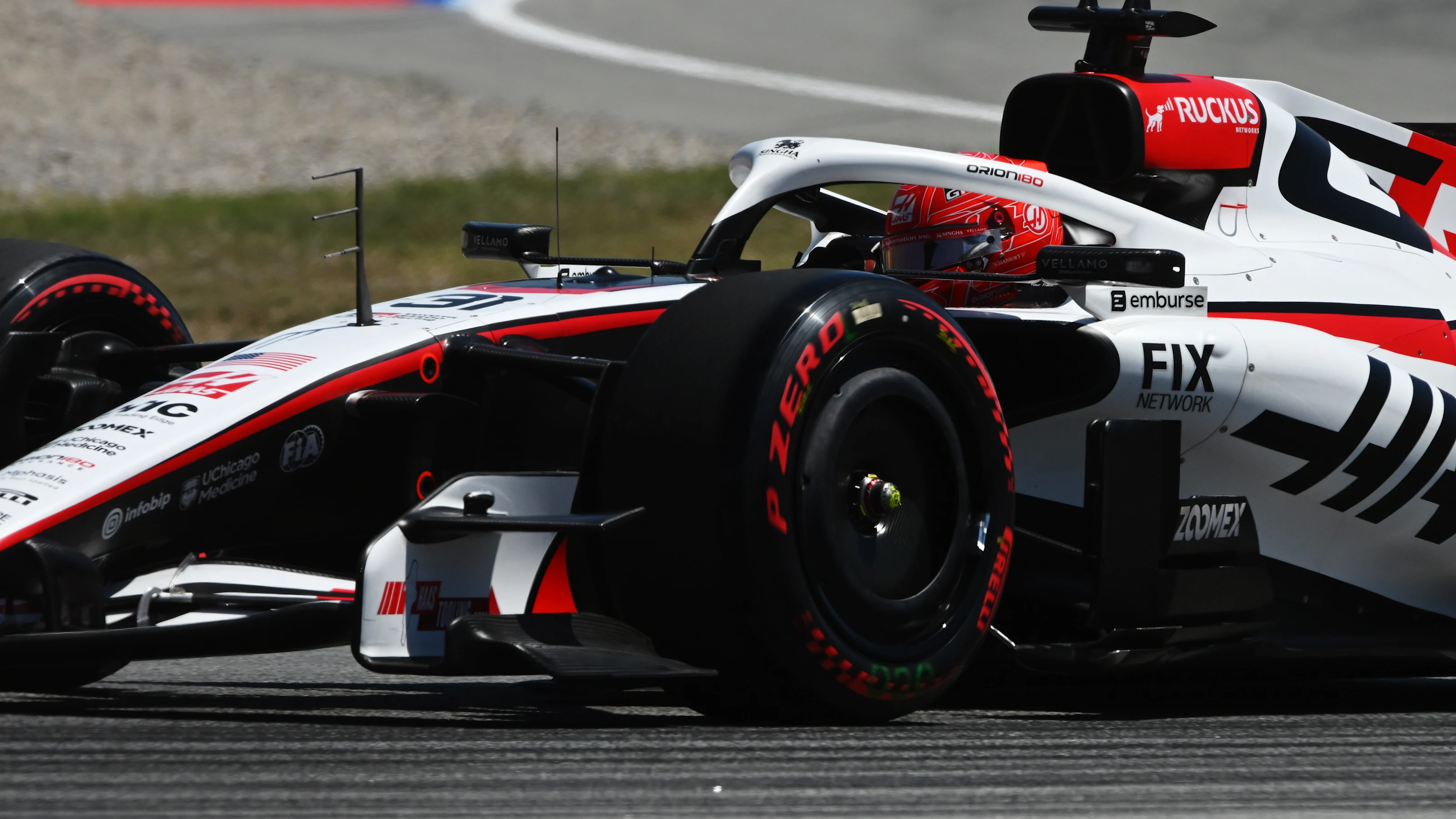 BARCELONA, SPAIN - JUNE 13: Esteban Ocon of France driving the (31) Haas F1 VF-26 Ferrari on track