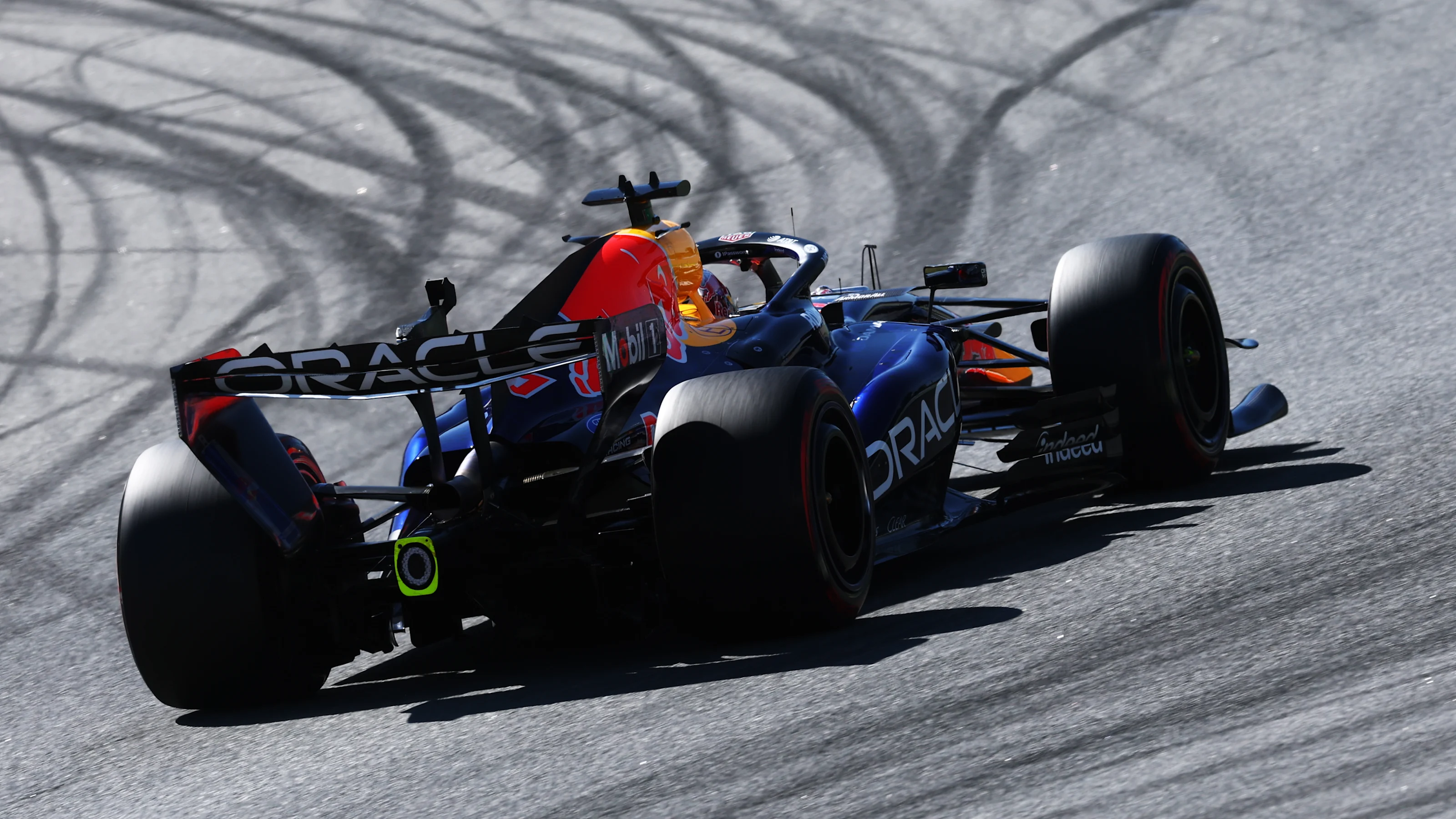 BARCELONA, SPAIN - JUNE 13: Max Verstappen of the Netherlands driving the (3) Oracle Red Bull