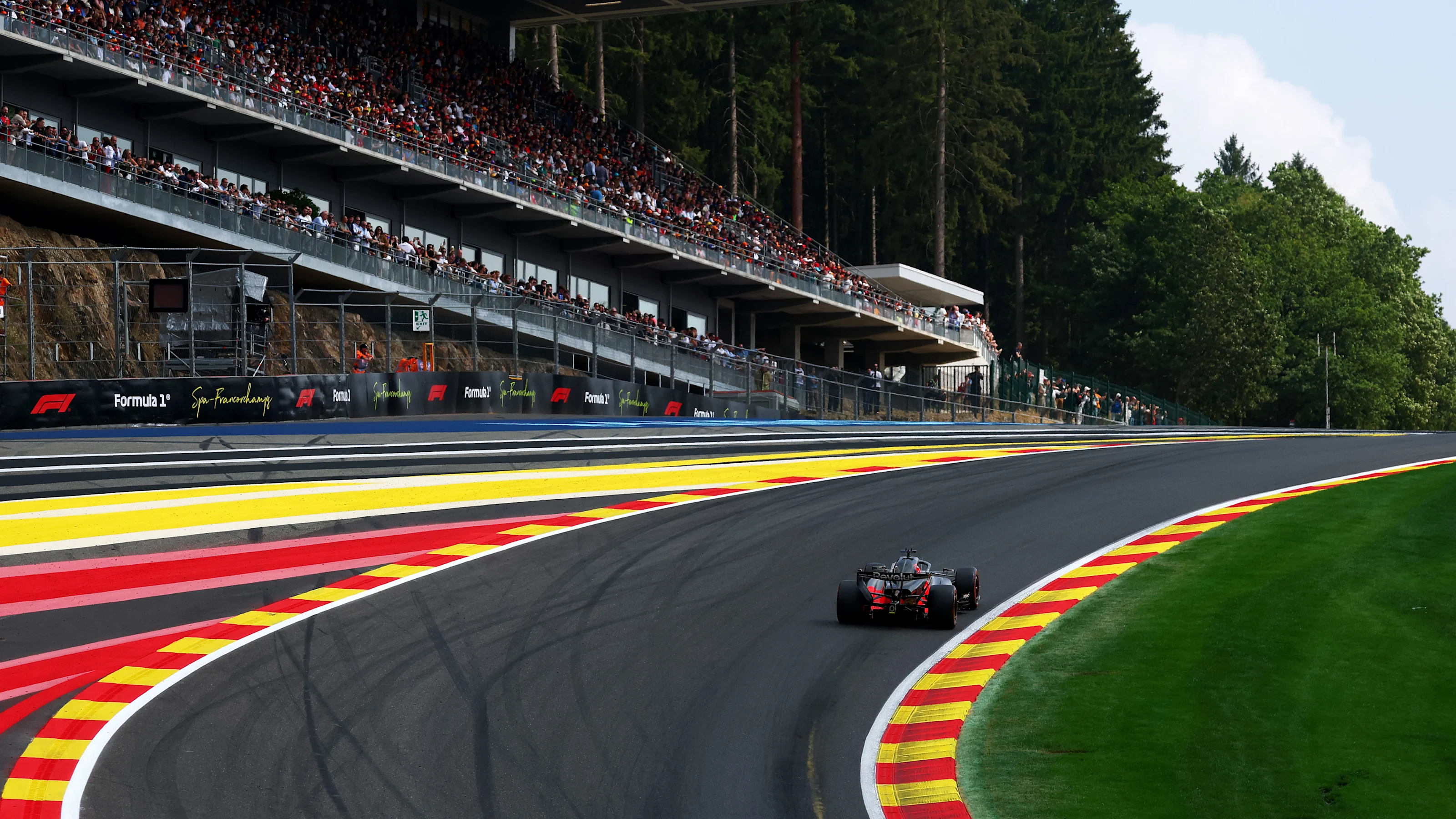 SPA, BELGIUM - JULY 18: Nico Hulkenberg of Germany driving the (27) Audi F1 Team R26 on track