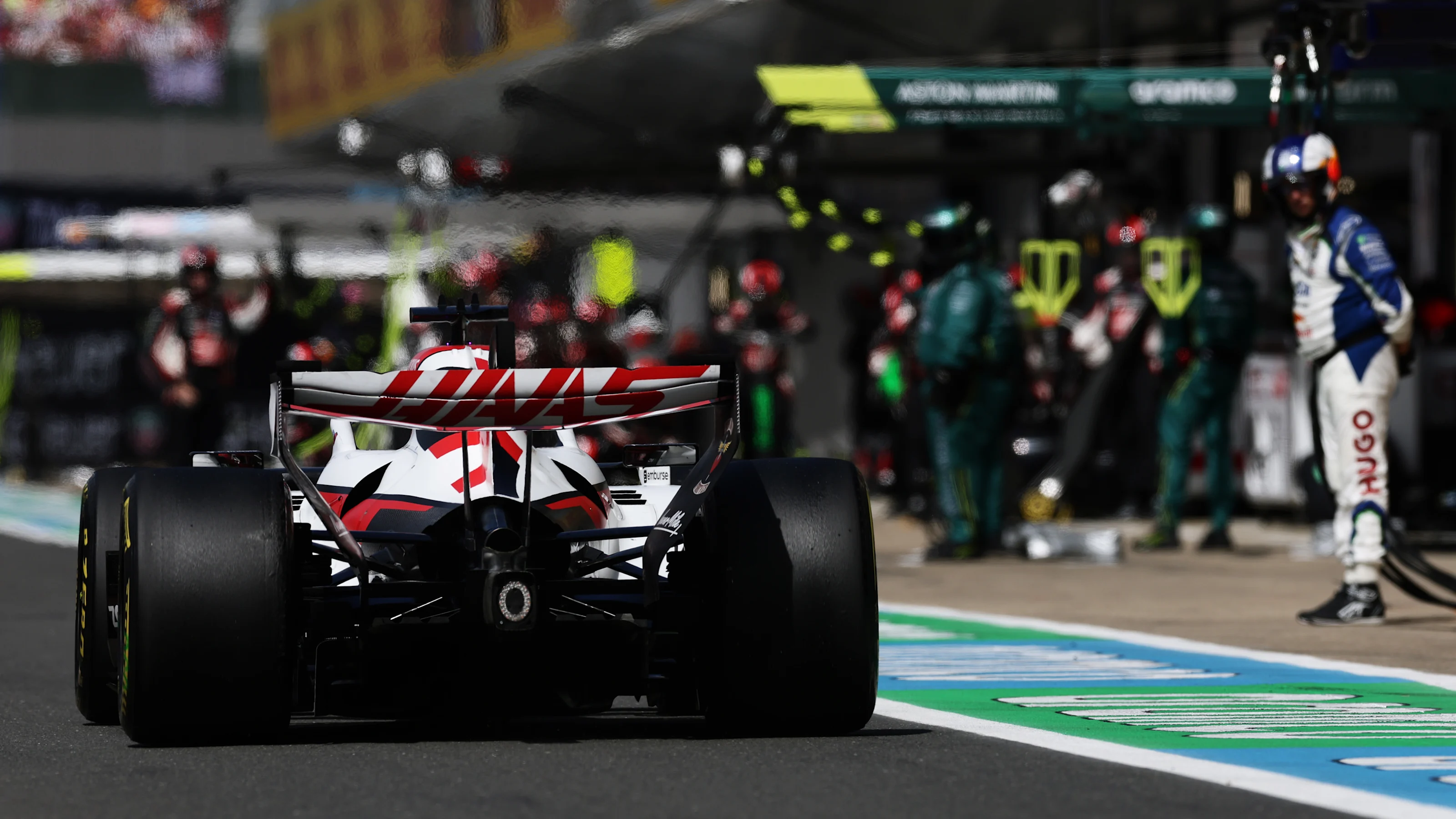 NORTHAMPTON, ENGLAND - JULY 05: Esteban Ocon of France driving the (31) Haas F1 VF-26 Ferrari in