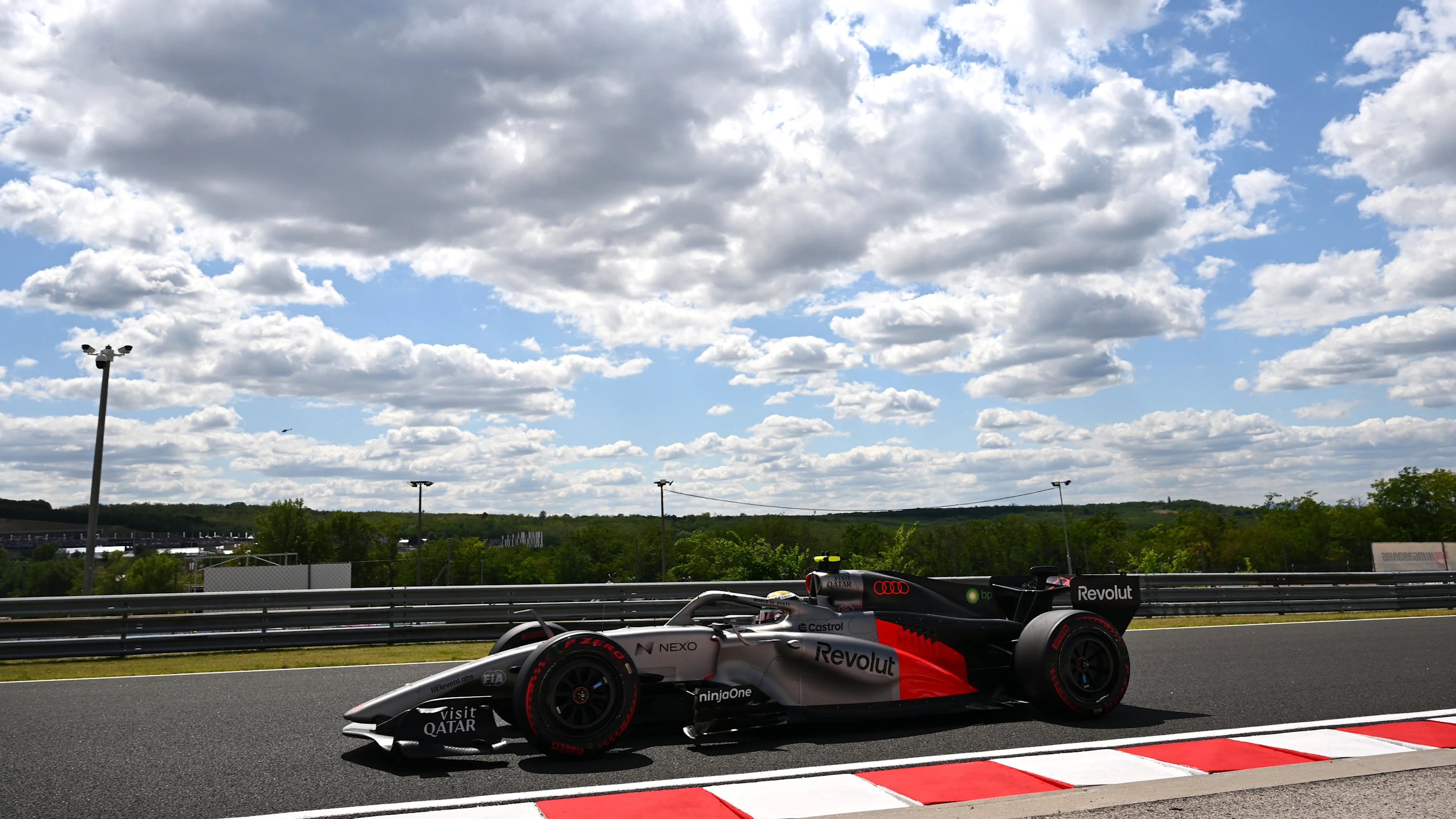 BUDAPEST, HUNGARY - JULY 24: Gabriel Bortoleto of Brazil driving the (5) Audi F1 Team R26 on track
