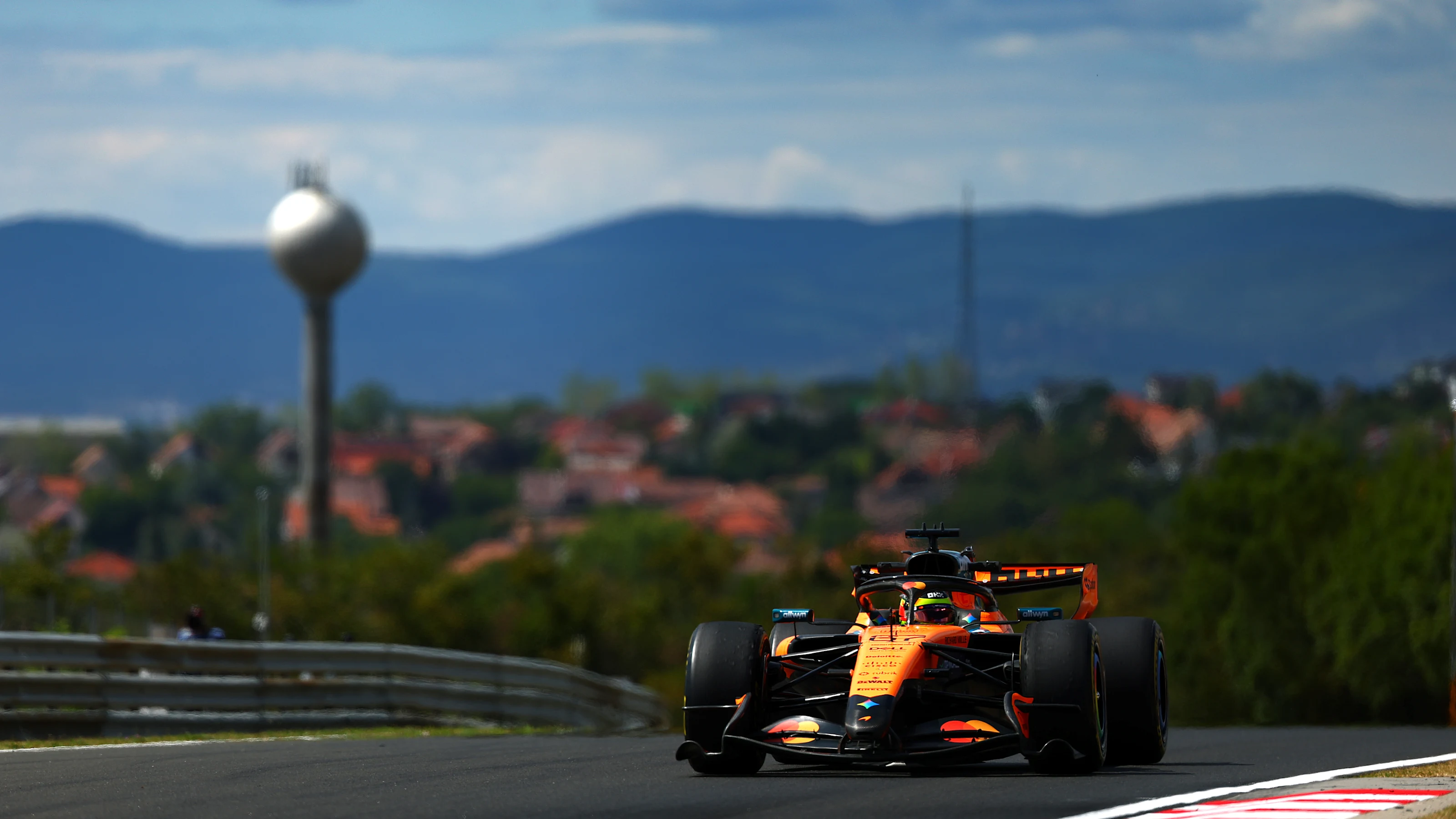 BUDAPEST, HUNGARY - JULY 24: Leonardo Fornaroli of Italy driving the (67) McLaren MCL40 Mercedes on