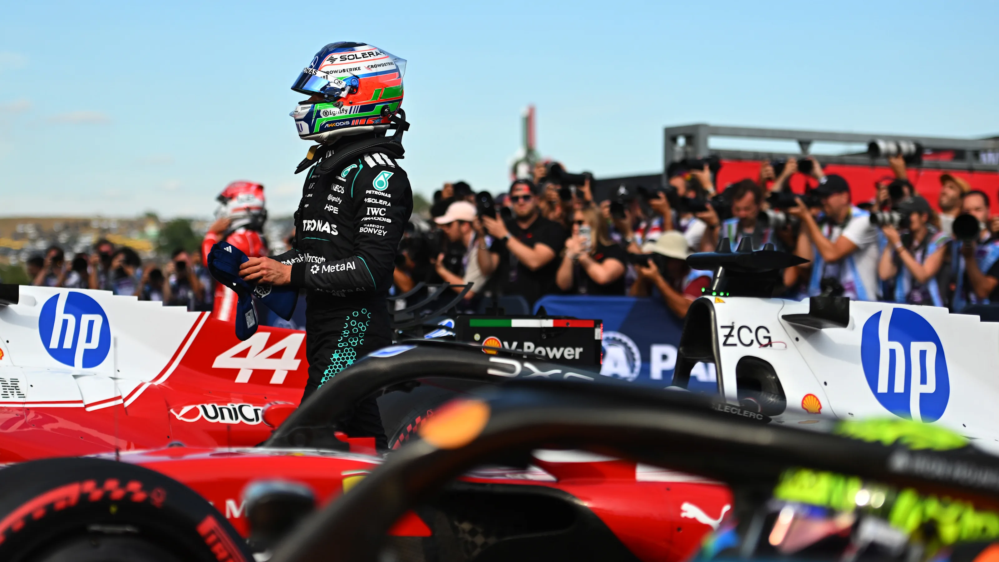BUDAPEST, HUNGARY - JULY 25: Fourth placed qualifier Andrea Kimi Antonelli of Italy and Mercedes