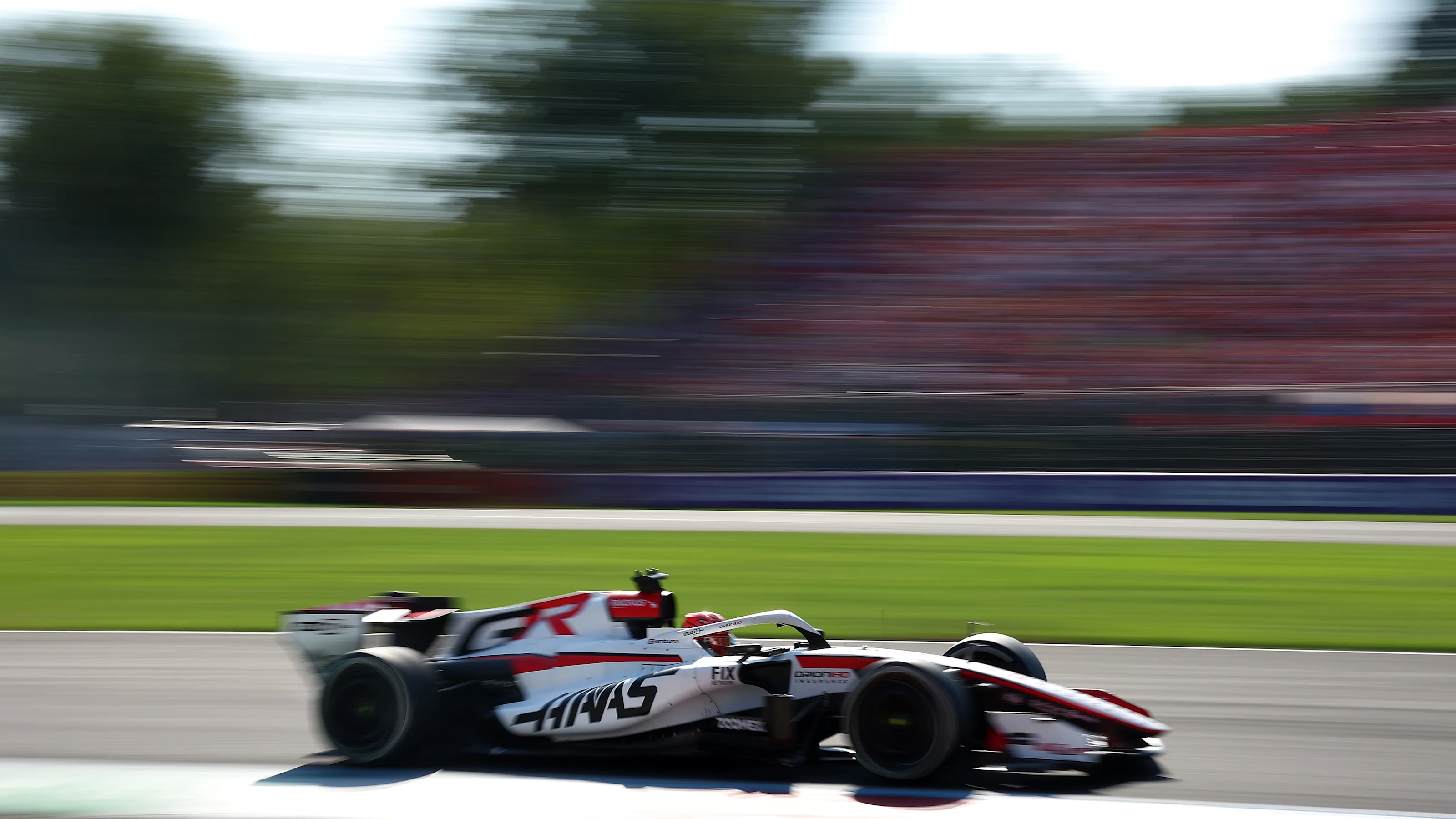 MONZA, ITALY - SEPTEMBER 06: Esteban Ocon of France driving the (31) Haas F1 VF-26 Ferrari on track