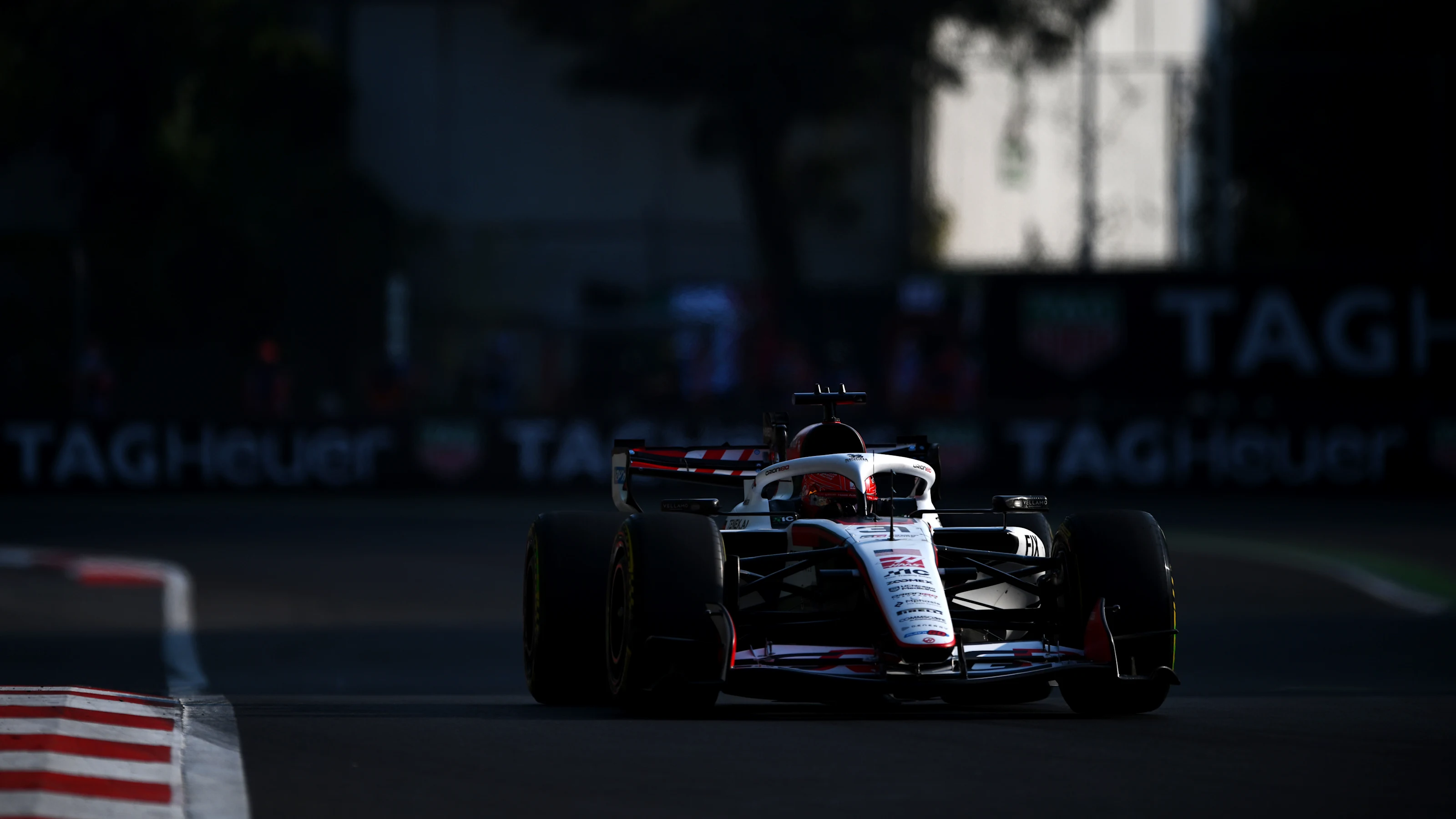 MEXICO CITY, MEXICO - OCTOBER 30: Esteban Ocon of France driving the (31) Haas F1 VF-26 Ferrari on