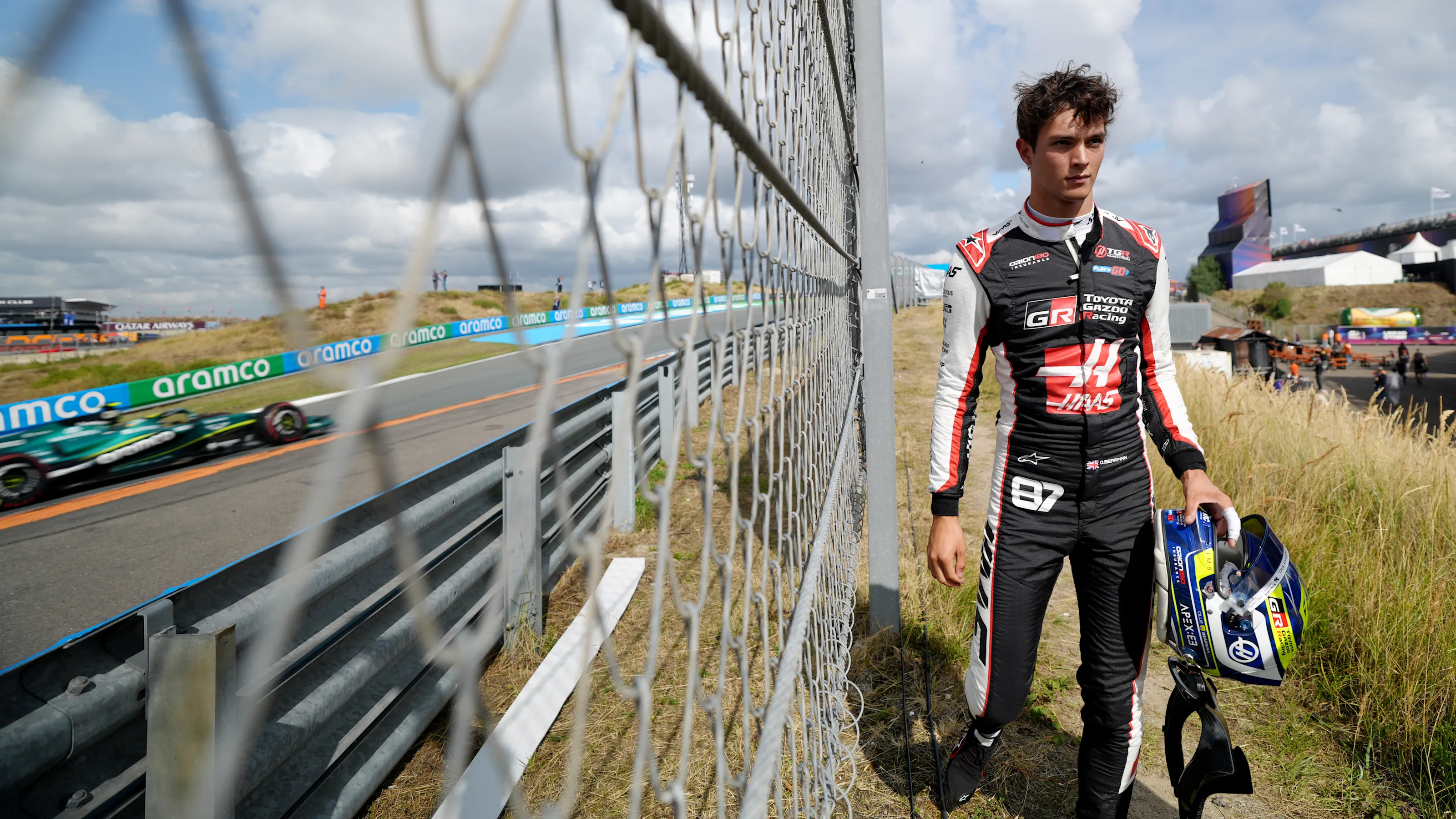 ZANDVOORT, NETHERLANDS - AUGUST 23: Oliver Bearman of Great Britain and Haas F1 looks on after