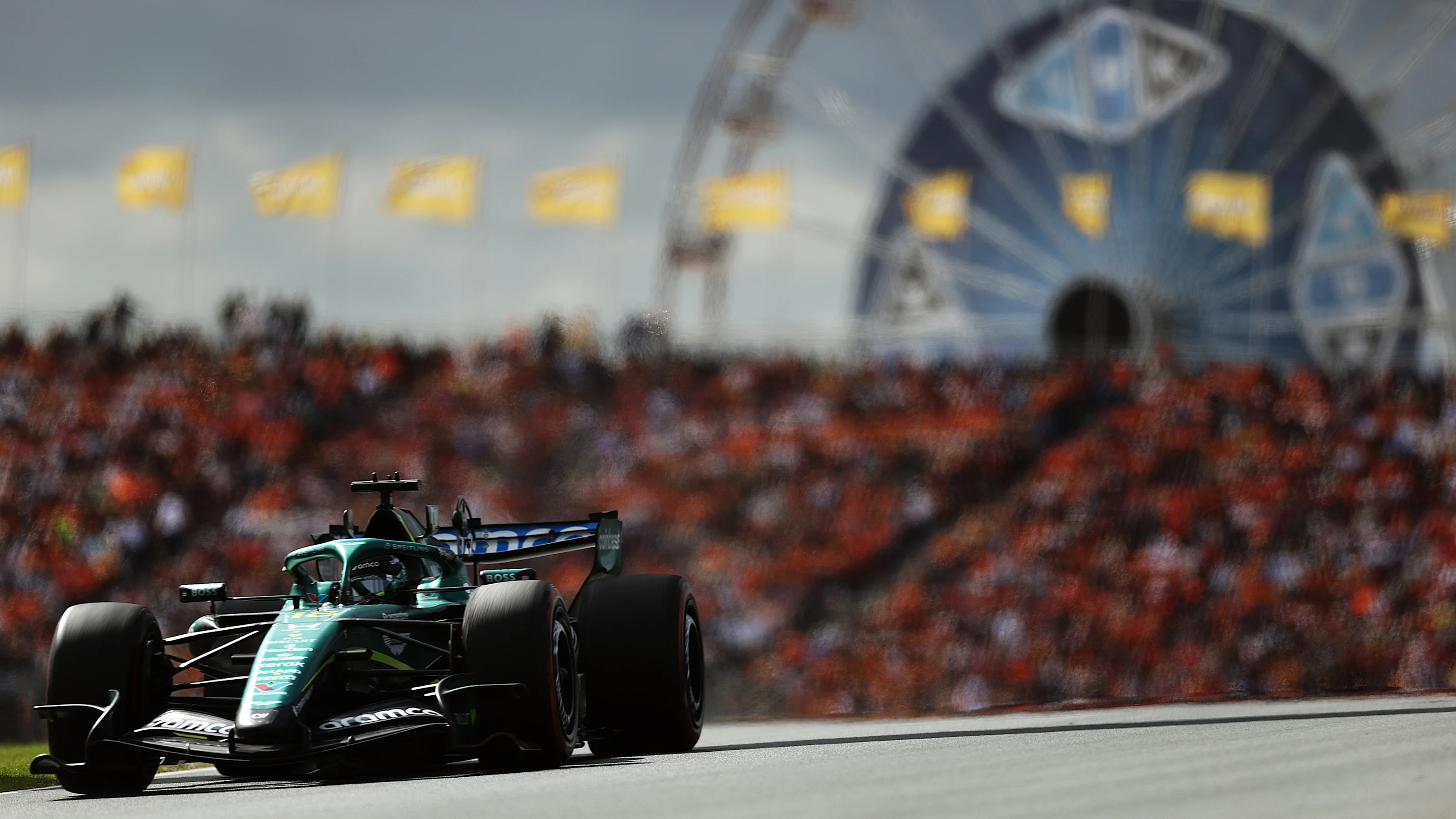 ZANDVOORT, NETHERLANDS - AUGUST 23: Lance Stroll of Canada driving the (18) Aston Martin F1 Team