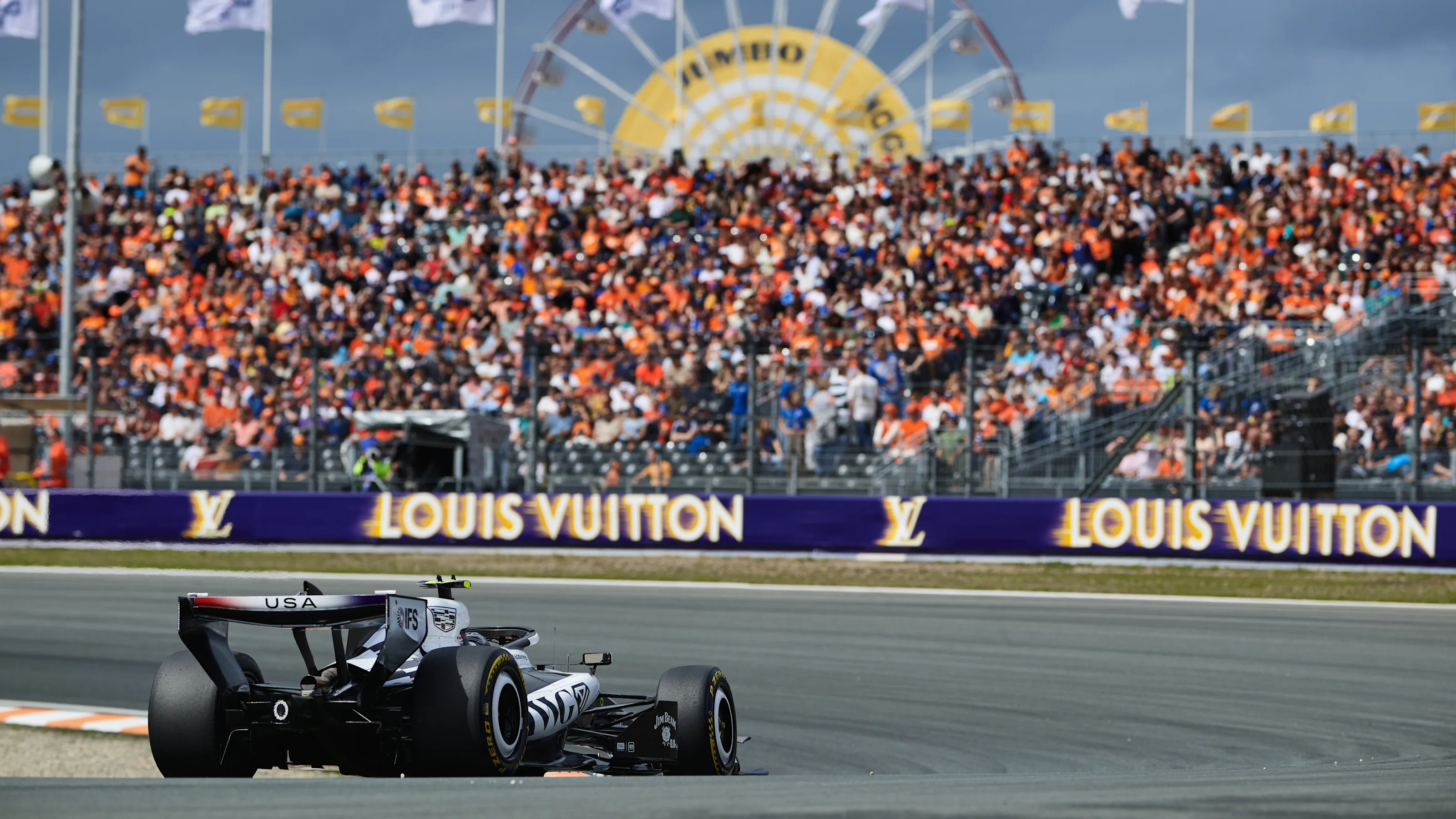 ZANDVOORT, NETHERLANDS - AUGUST 21: Valtteri Bottas of Finland driving the (77) Cadillac F1 Team