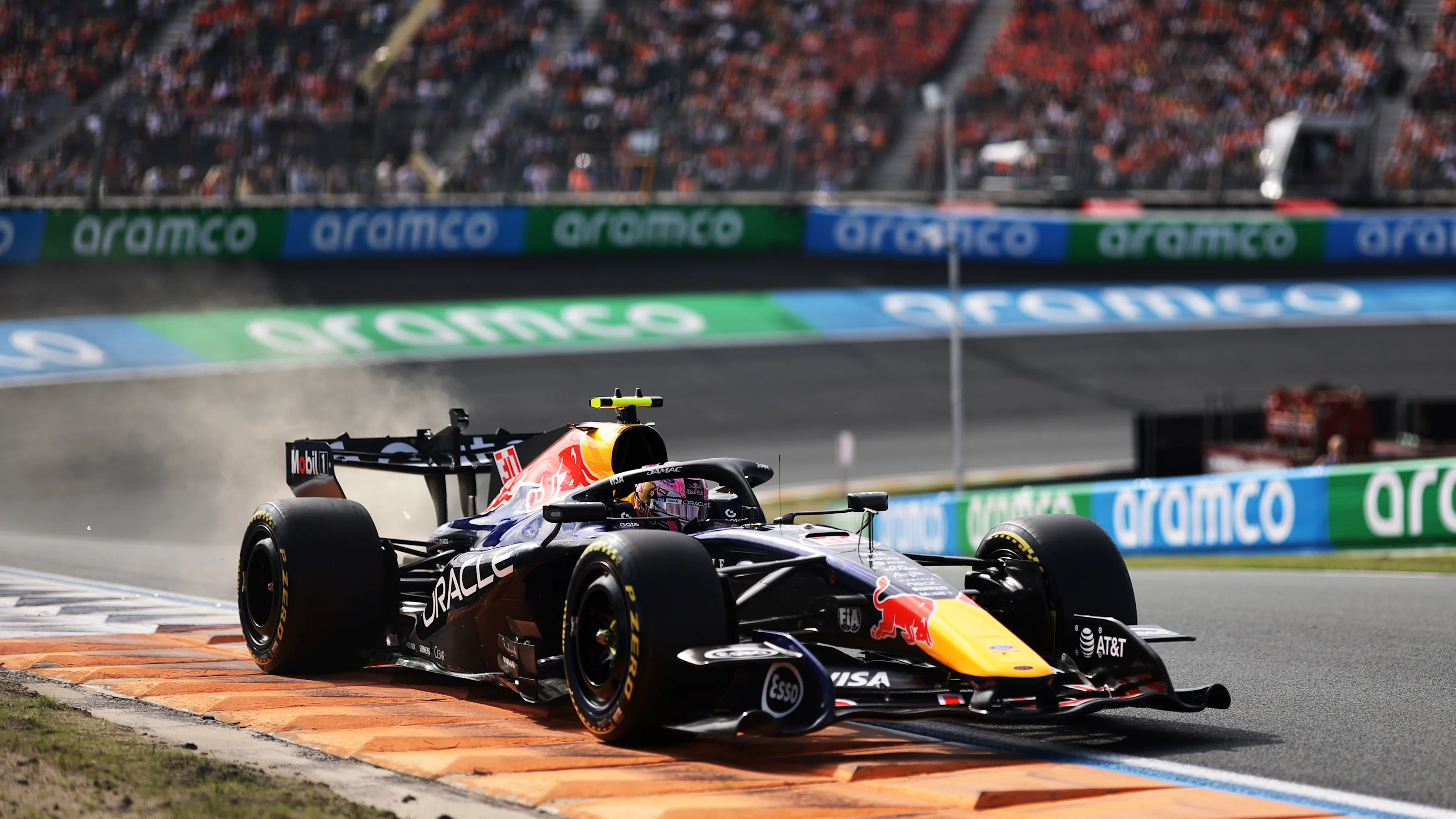 ZANDVOORT, NETHERLANDS - AUGUST 21: Liam Lawson of New Zealand driving the (30) Oracle Red Bull