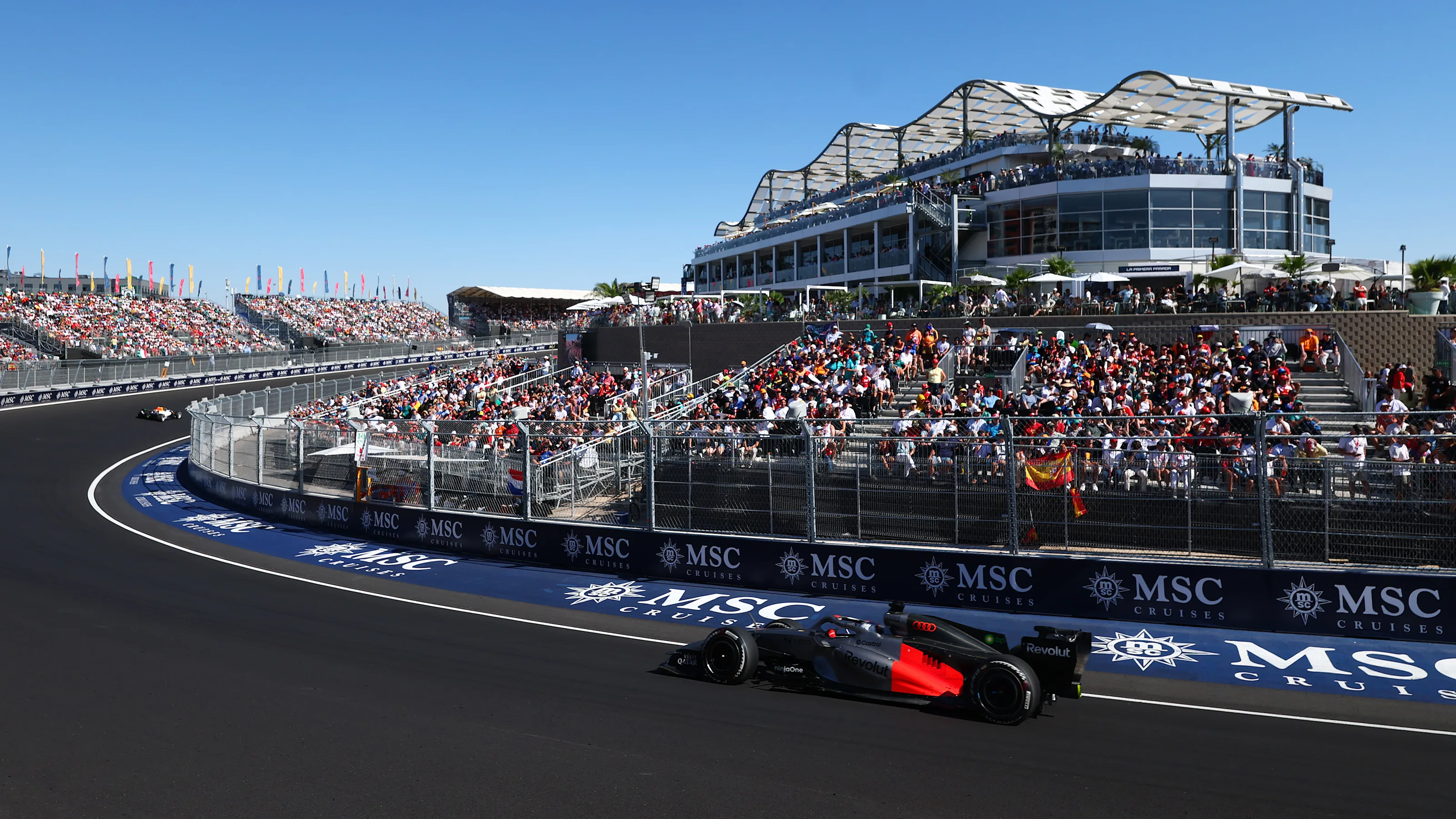 MADRID, SPAIN - SEPTEMBER 13: Nico Hulkenberg of Germany driving the (27) Audi F1 Team R26 on track