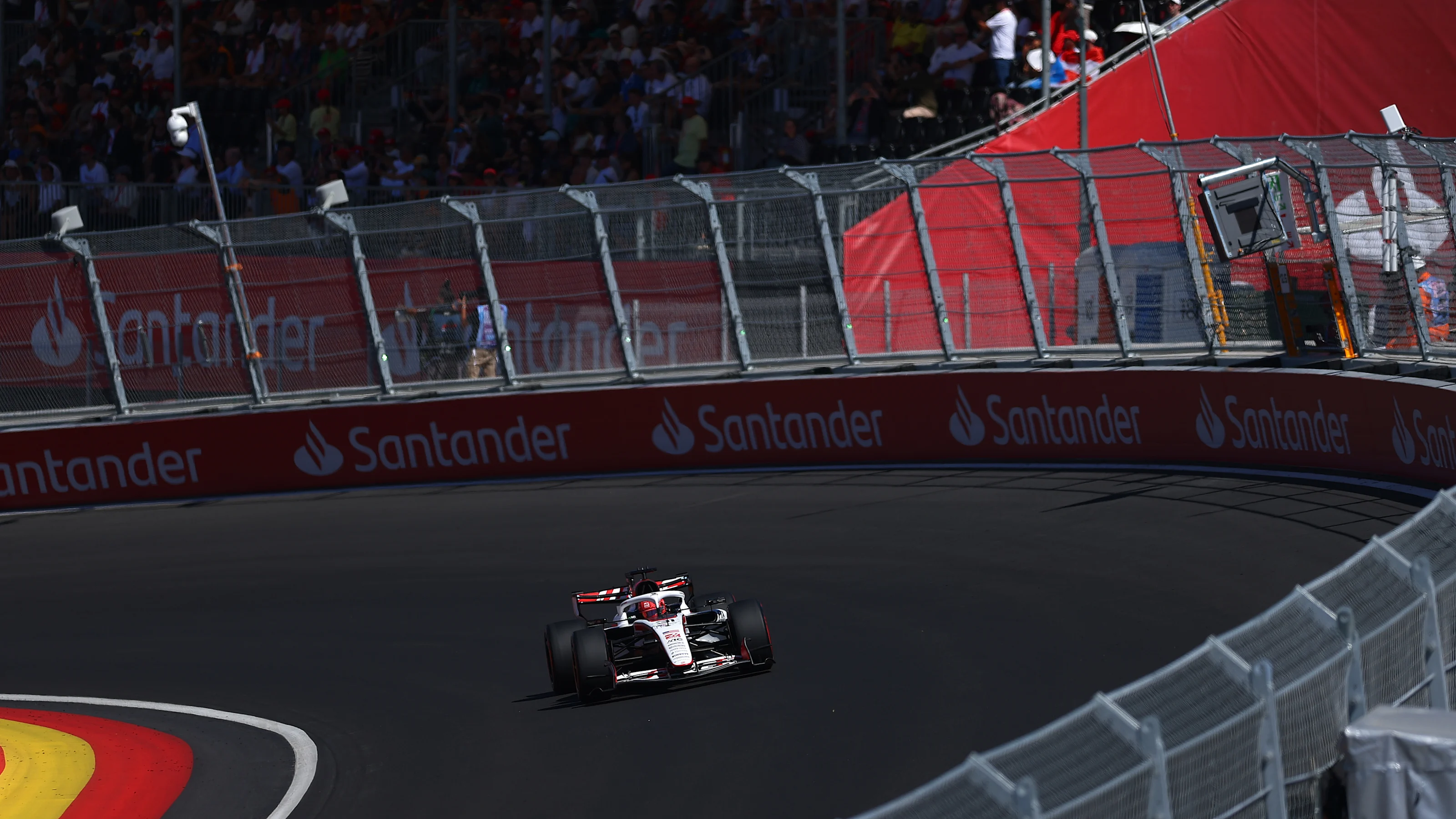 MADRID, SPAIN - SEPTEMBER 12: Esteban Ocon of France driving the (31) Haas F1 VF-26 Ferrari on