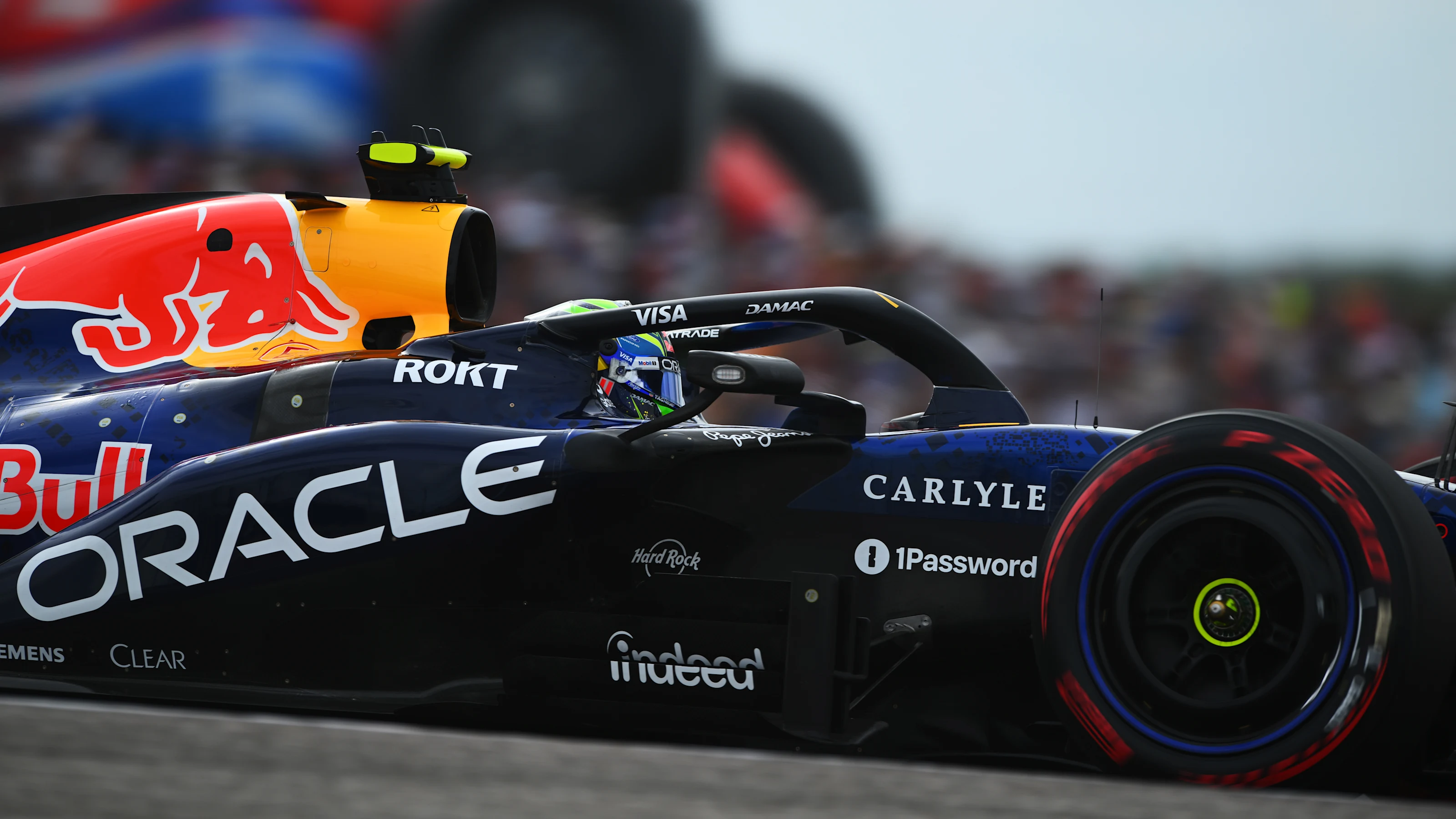 AUSTIN, TEXAS - OCTOBER 25: Isack Hadjar of France driving the (6) Oracle Red Bull Racing RB22 Red